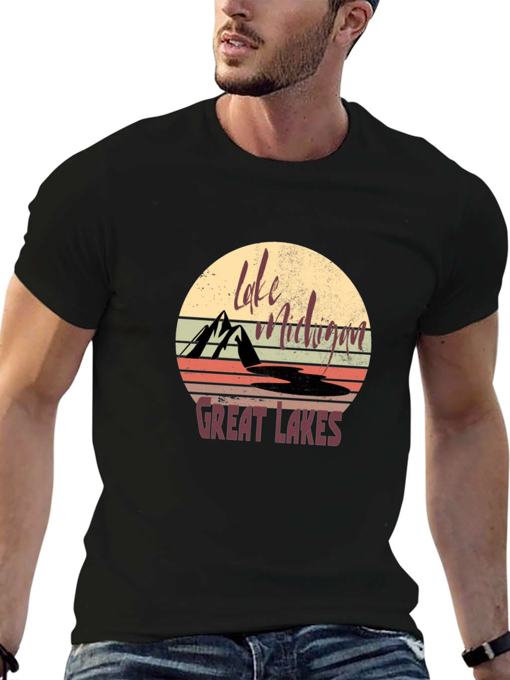 Lake Michigan Great Lakes Graphic Tee