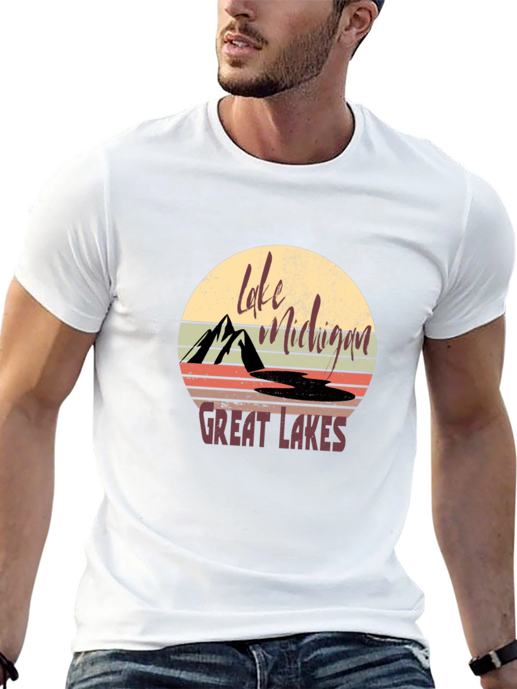 Lake Michigan Great Lakes Graphic Tee