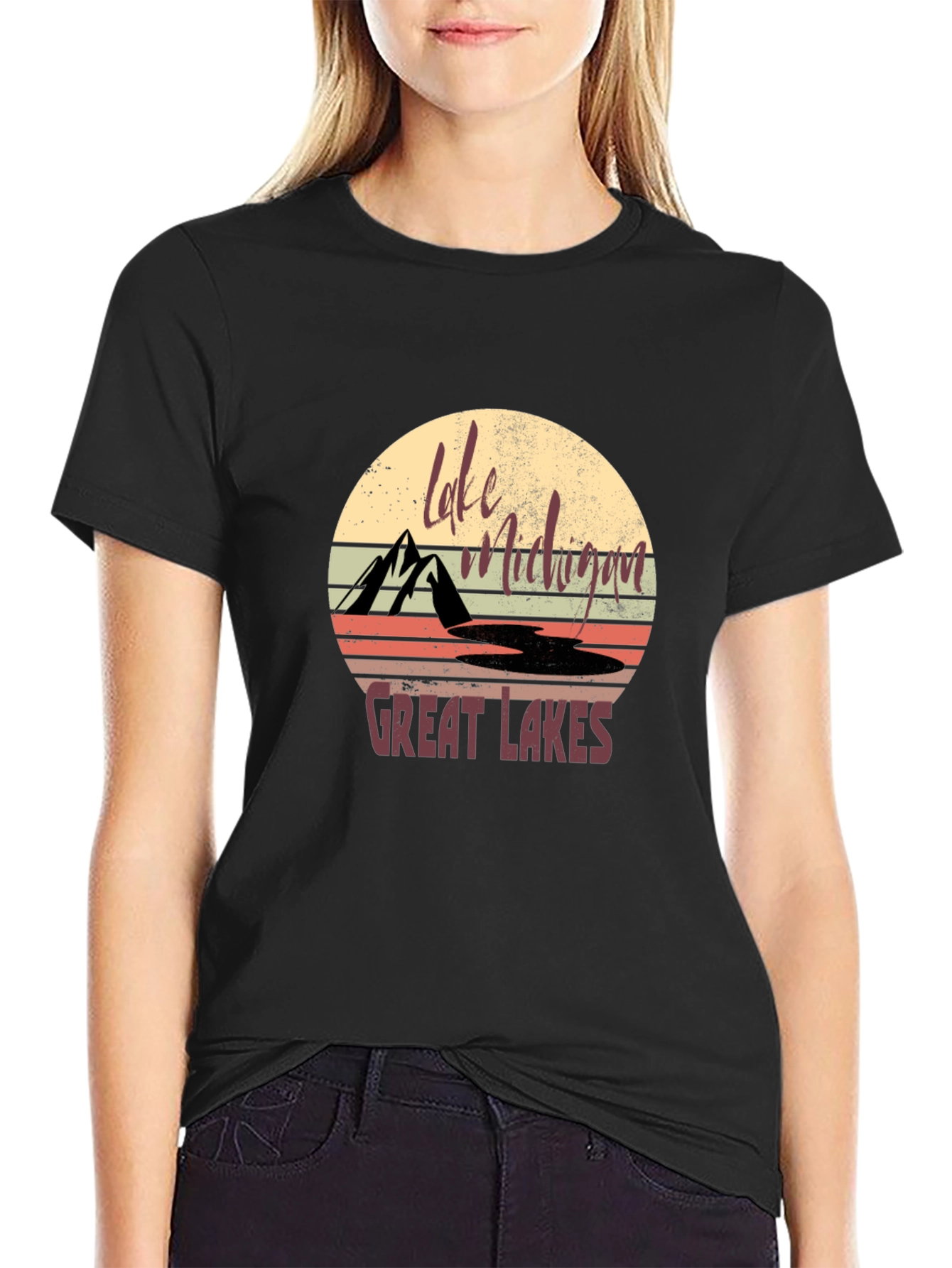 Lake Michigan Great Lakes Graphic Tee