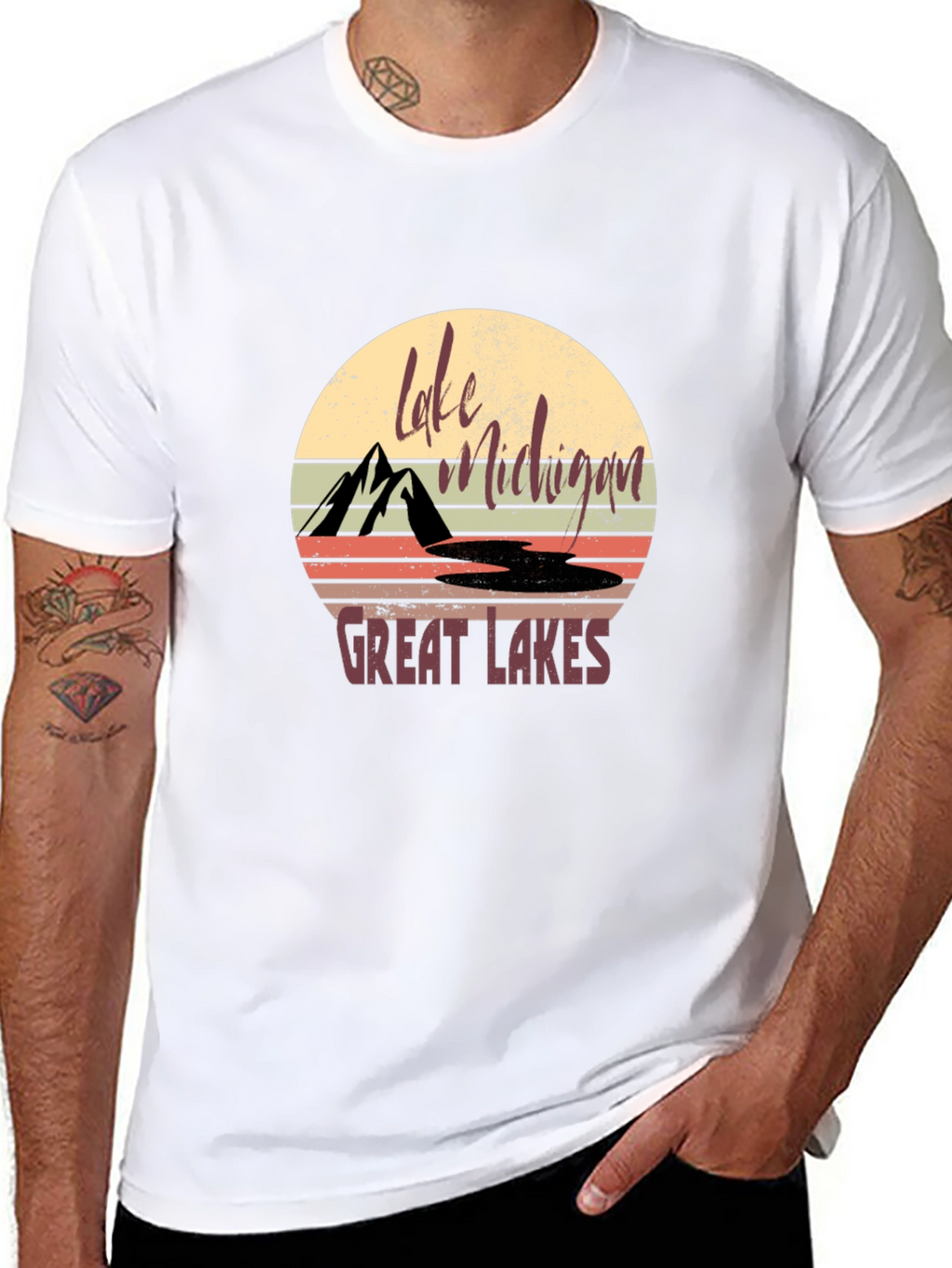 Lake Michigan Great Lakes Graphic Tee