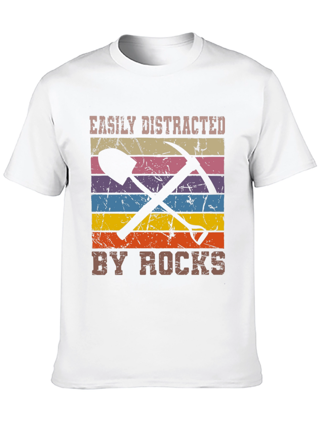 Easily Distracted by Rocks Black Graphic Tee