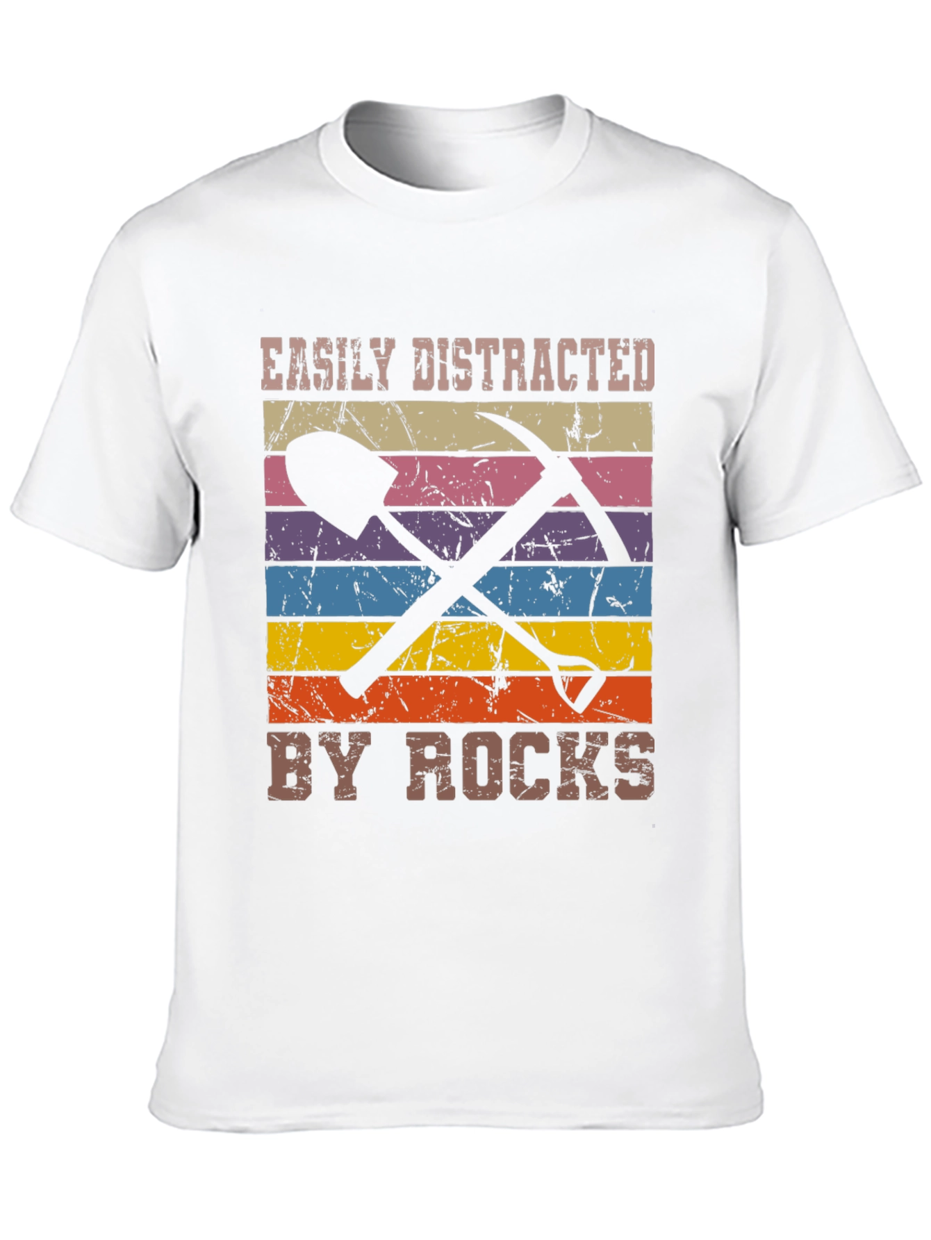 Easily Distracted by Rocks Black Graphic Tee