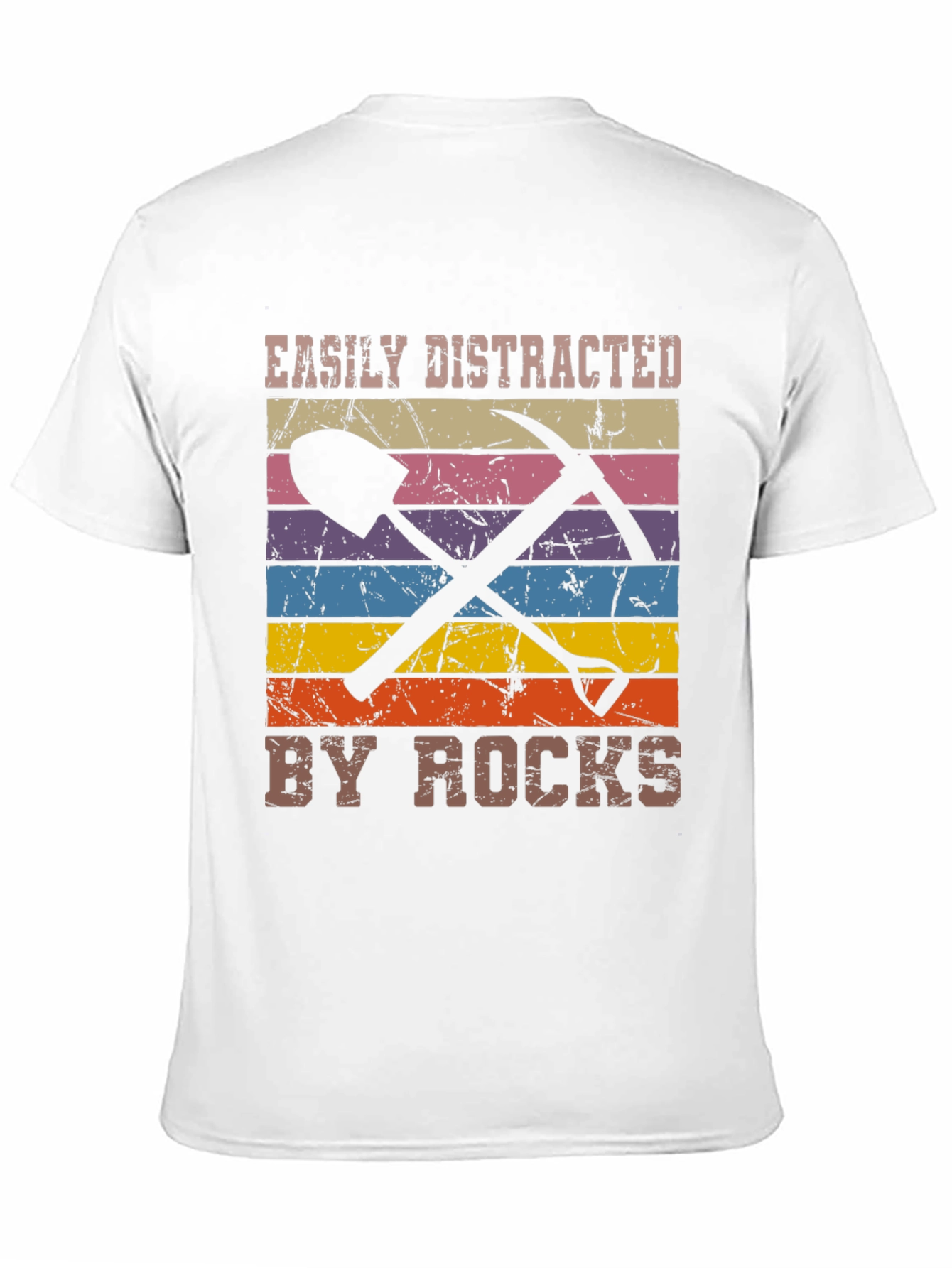Easily Distracted by Rocks Black Graphic Tee
