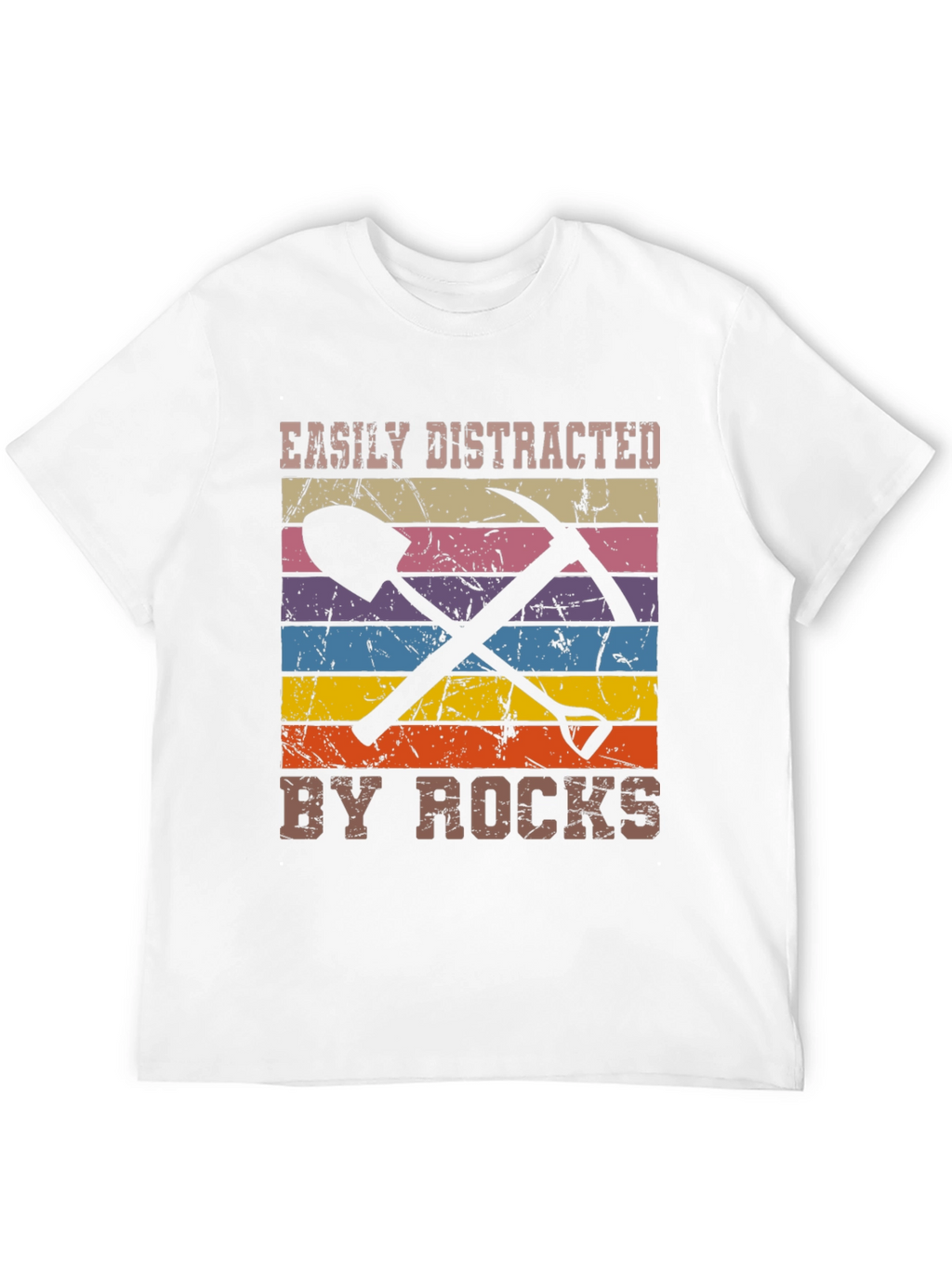 Easily Distracted by Rocks Black Graphic Tee