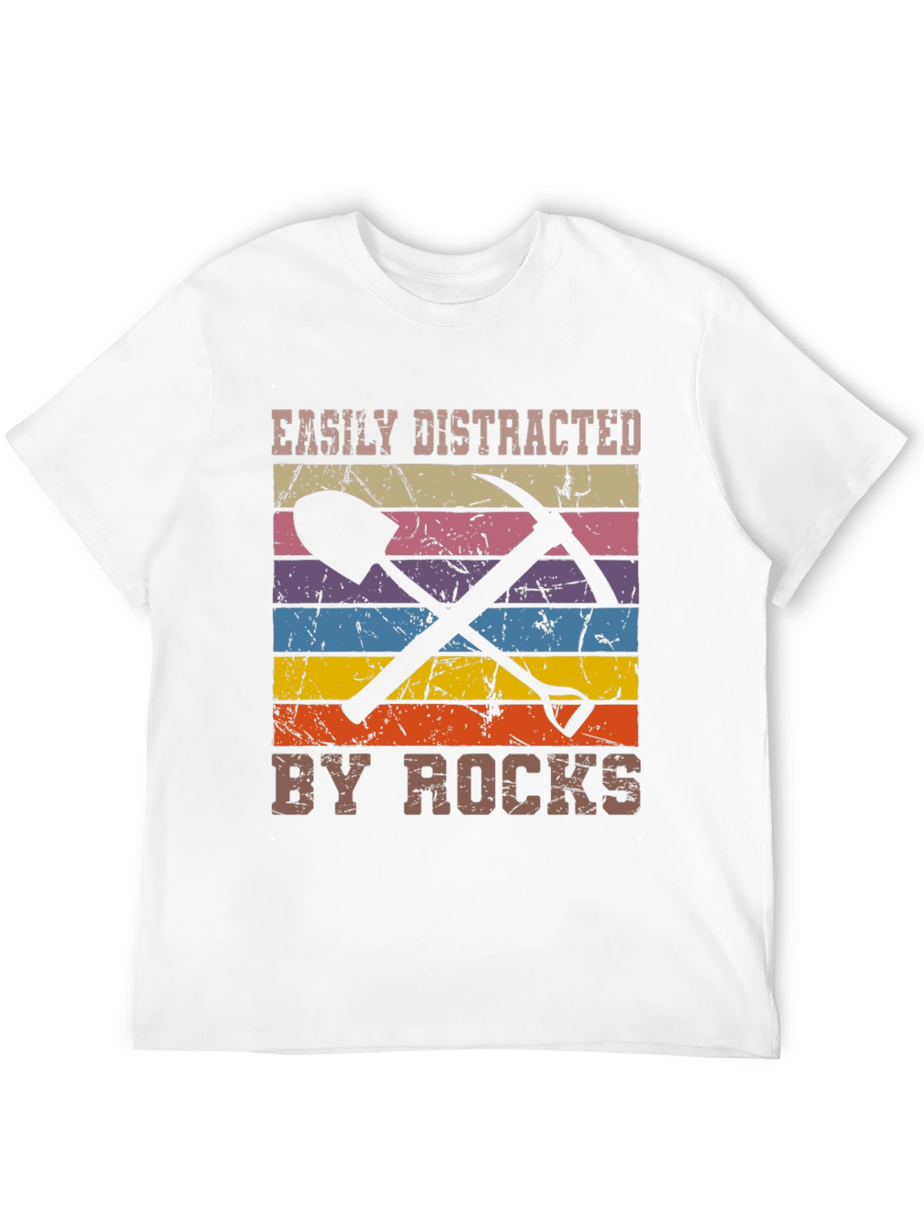 Easily Distracted by Rocks Black Graphic Tee