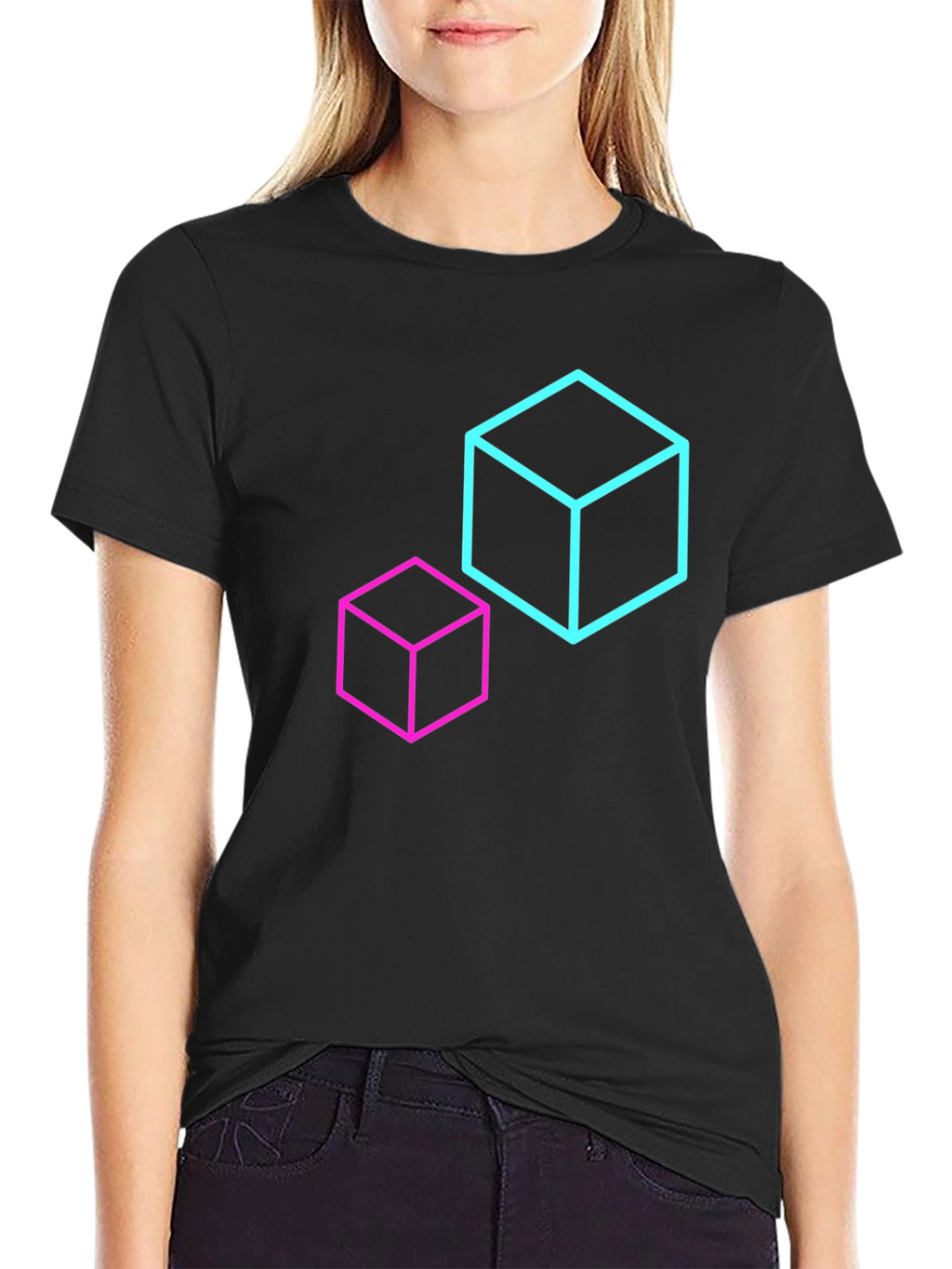 Geometric Cube T-Shirt - Modern Design