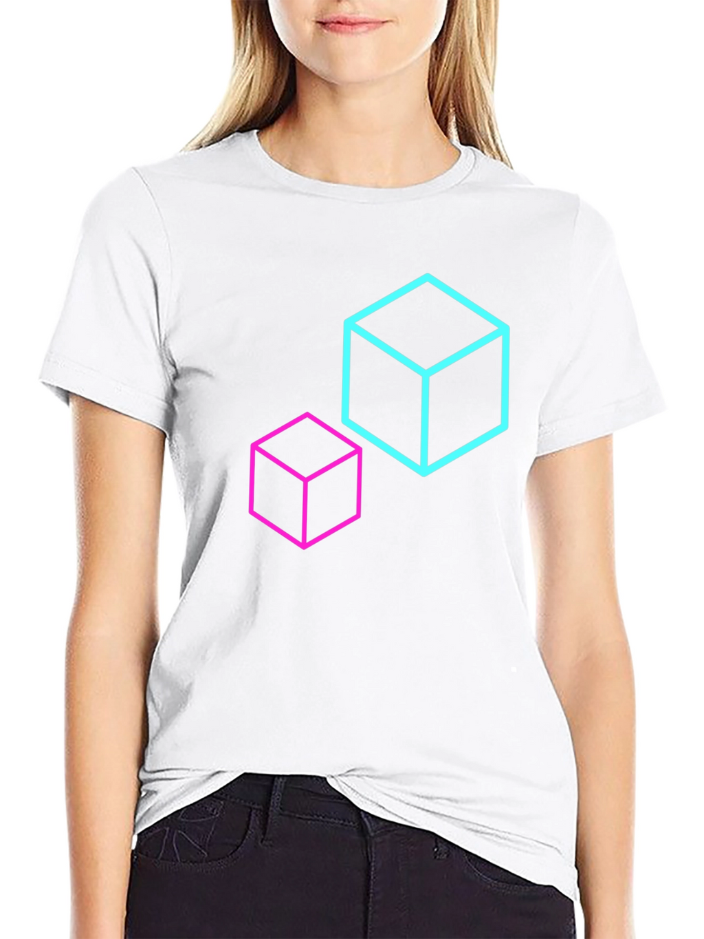 Geometric Cube T-Shirt - Modern Design