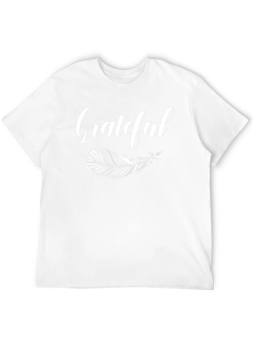 Grateful Feather Graphic T-Shirt - Black