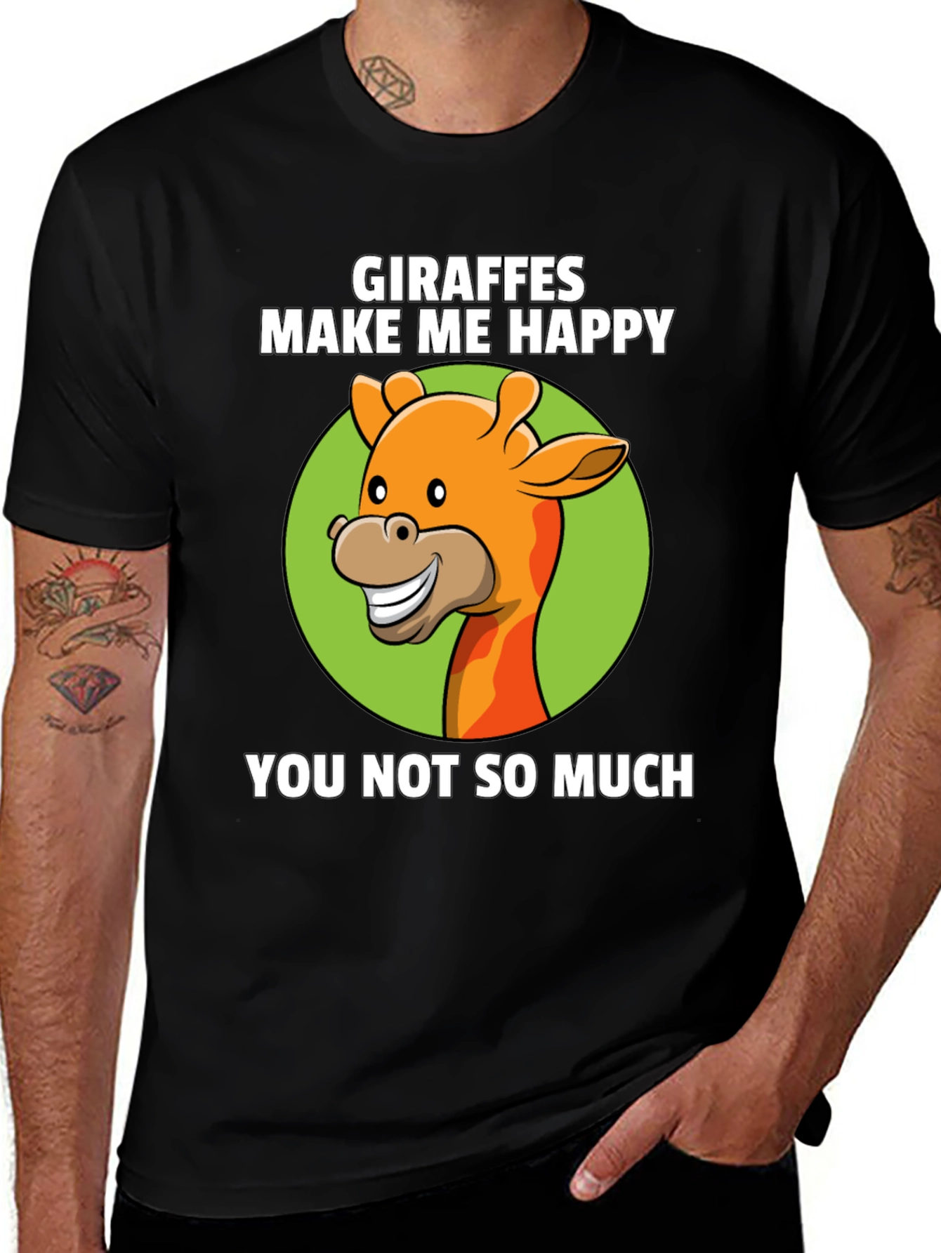 Giraffe Humor Graphic Tee - Funny Animal Lover T-Shirt