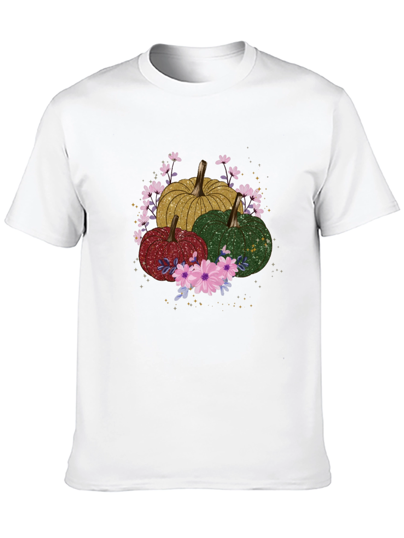 Fall Pumpkins & Flowers Graphic Tee