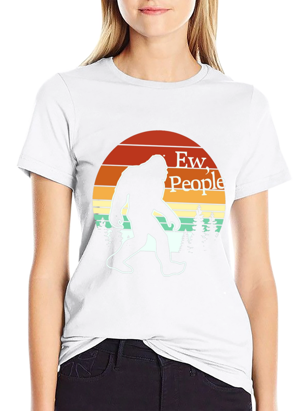 Ew People Bigfoot T-Shirt Retro Sasquatch Tee