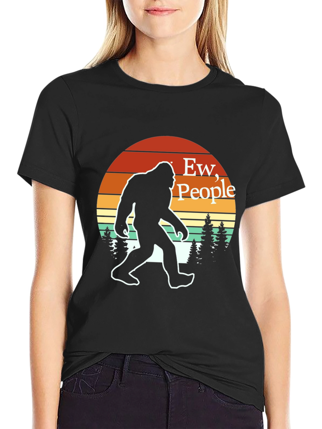 Ew People Bigfoot T-Shirt Retro Sasquatch Tee