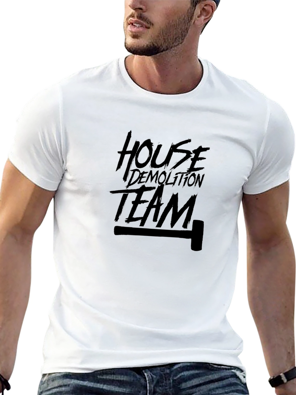 House Demolition Team Hammer Black T-Shirt