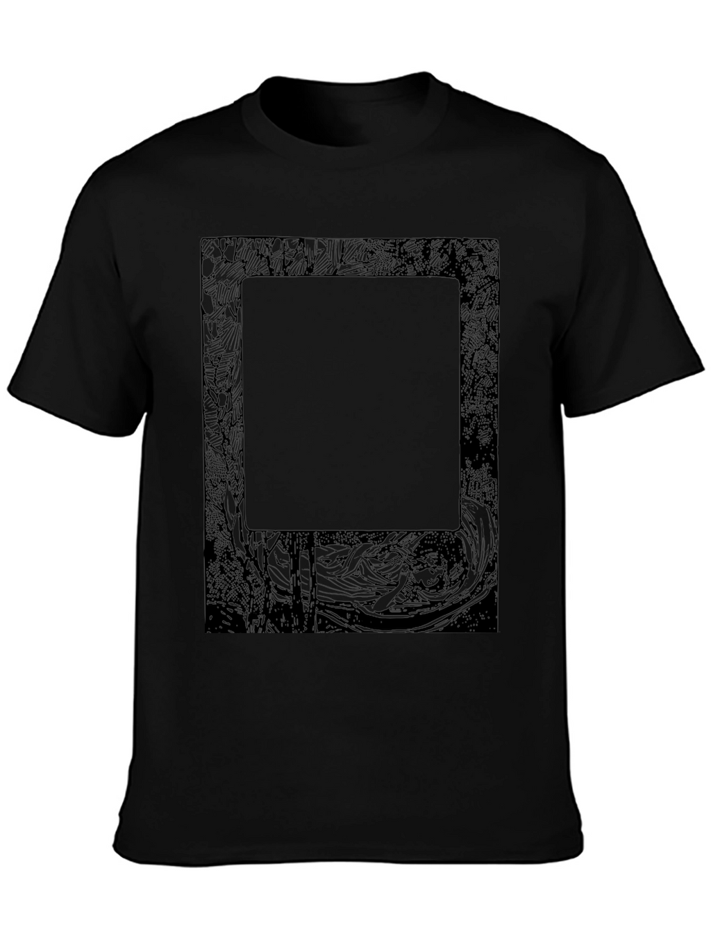 Abstract Graphic Print Black T-Shirt