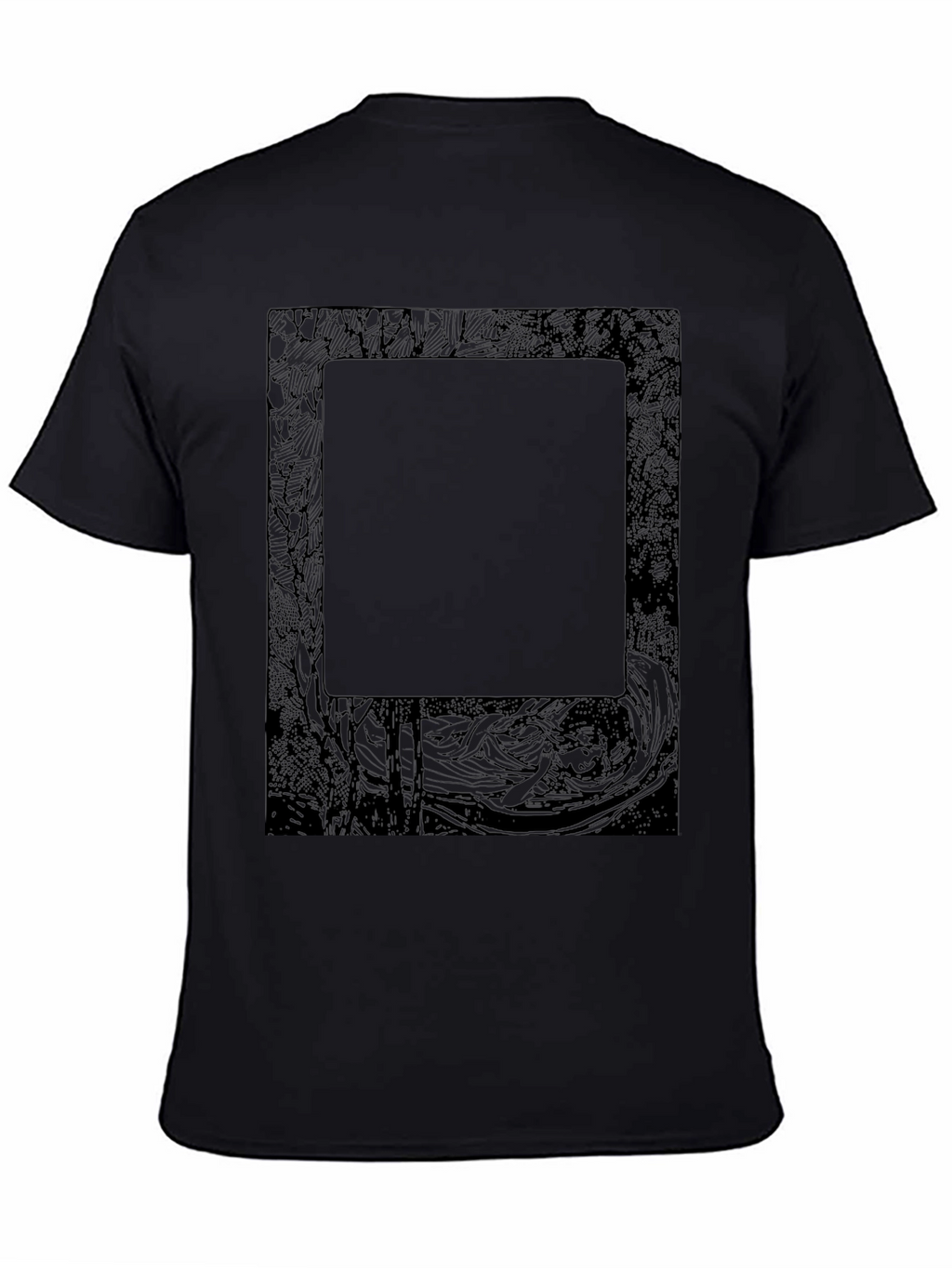 Abstract Graphic Print Black T-Shirt