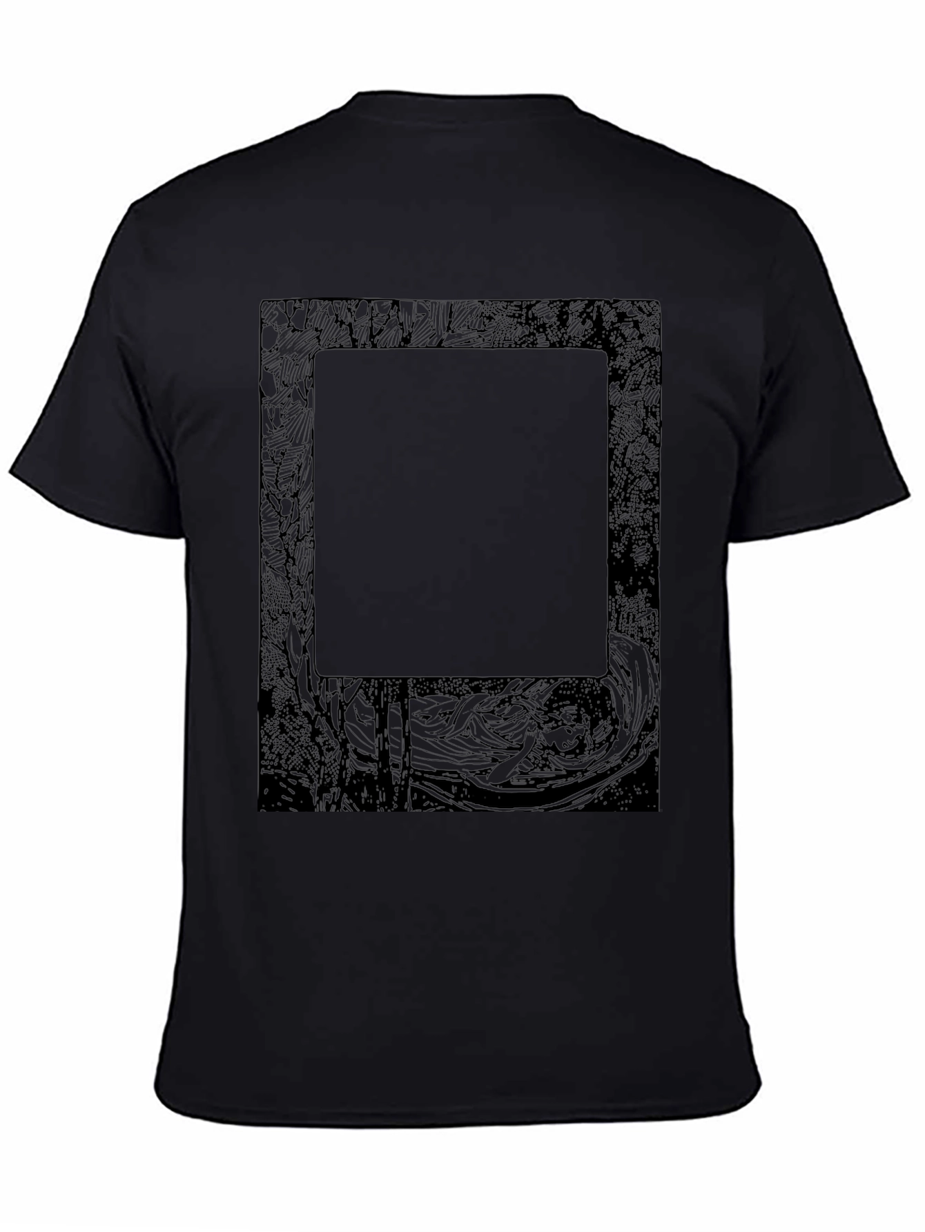 Abstract Graphic Print Black T-Shirt
