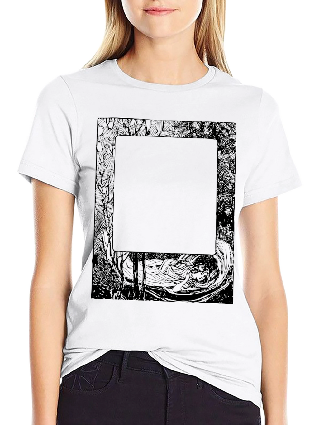 Abstract Graphic Print Black T-Shirt