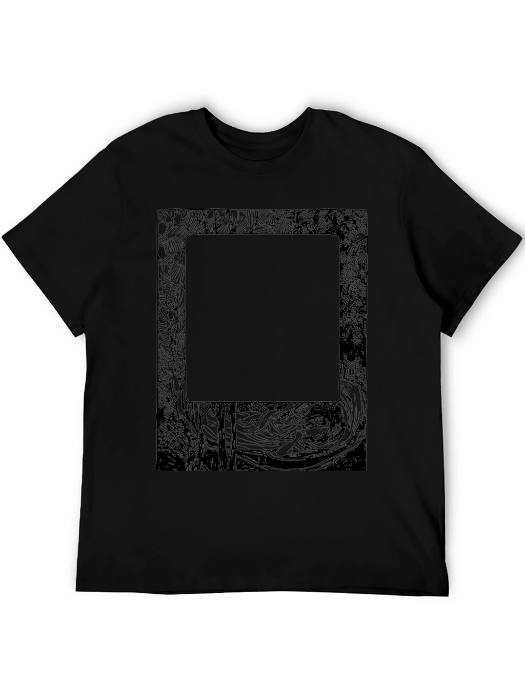 Abstract Graphic Print Black T-Shirt