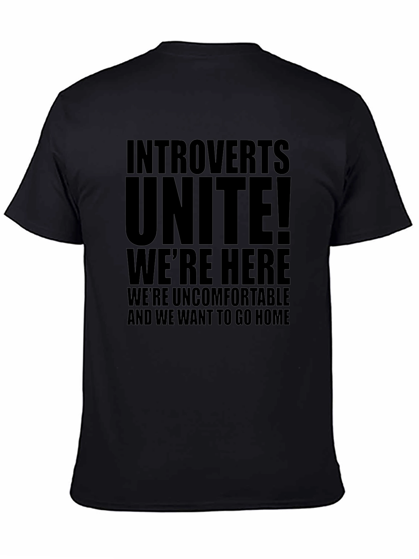 Introverts Unite Black T-Shirt