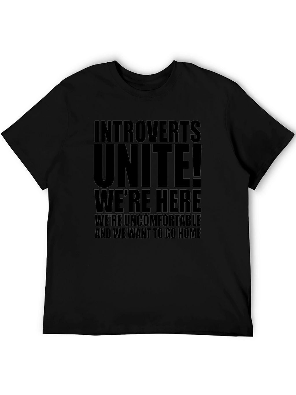 Introverts Unite Black T-Shirt