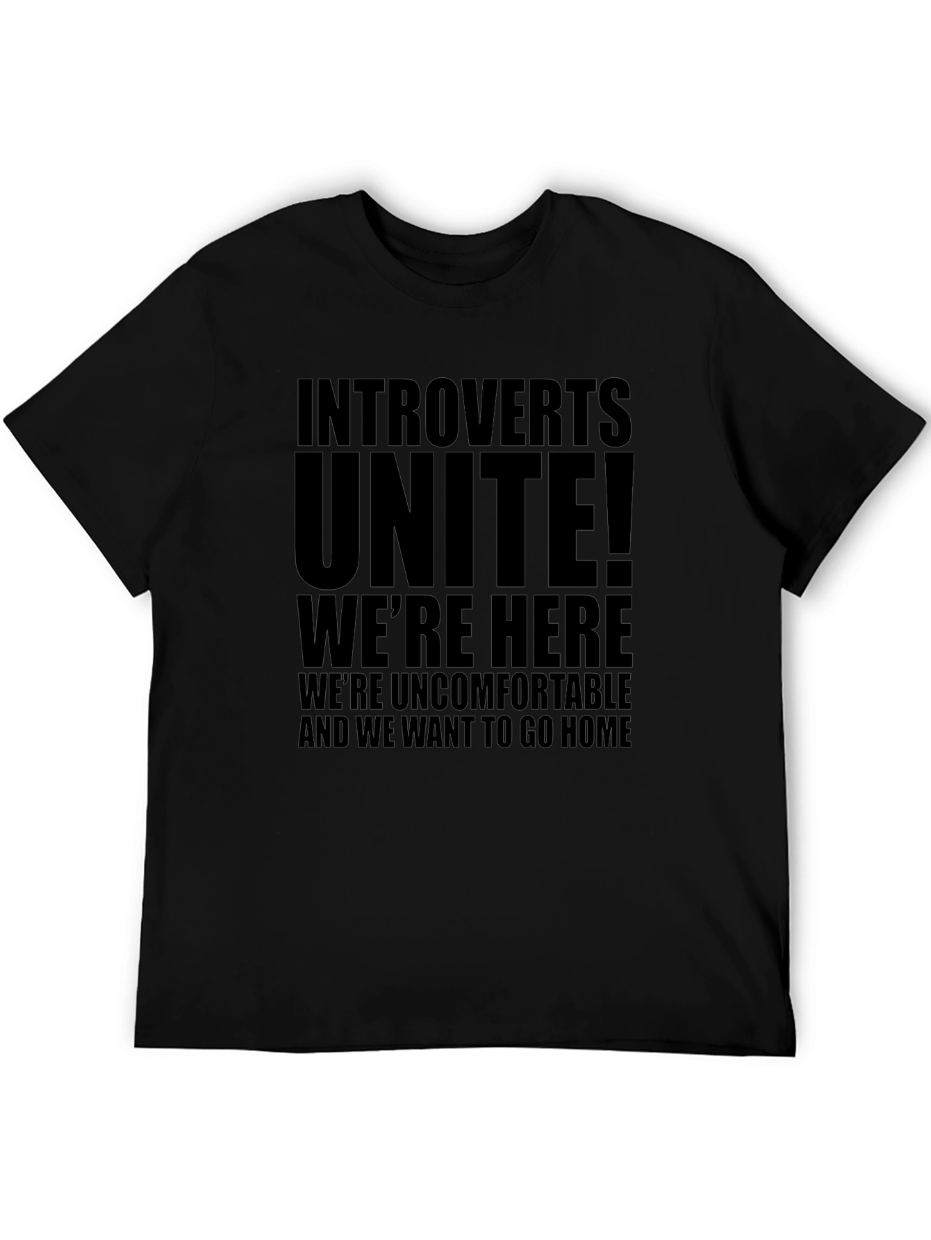 Introverts Unite Black T-Shirt