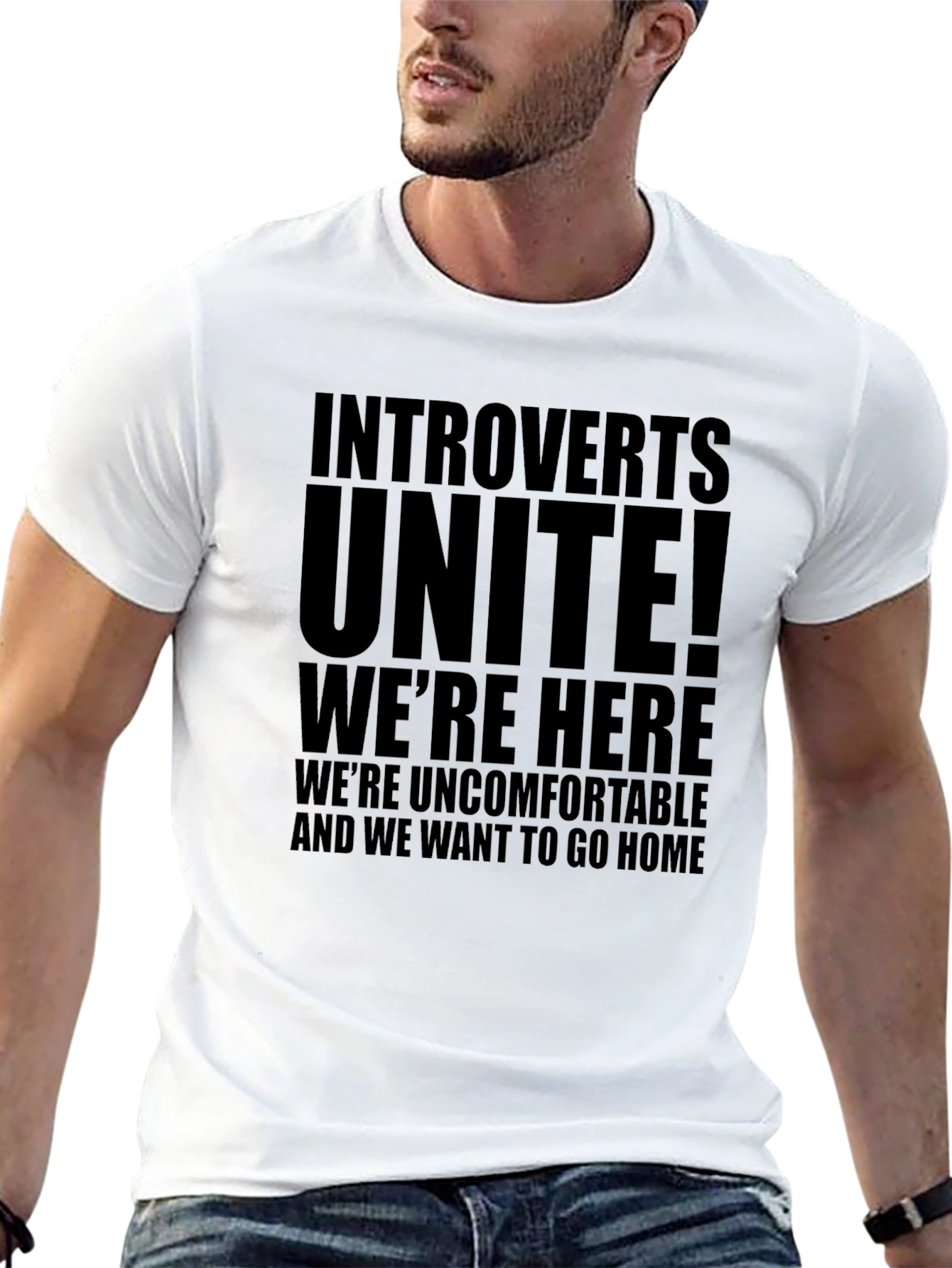 Introverts Unite Black T-Shirt