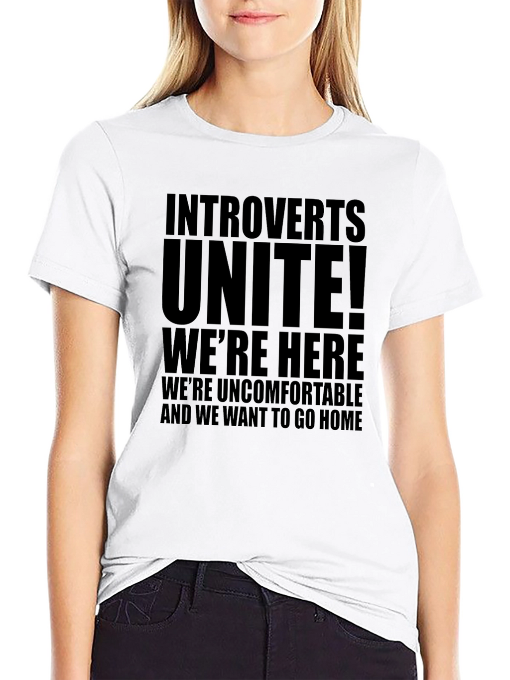 Introverts Unite Black T-Shirt