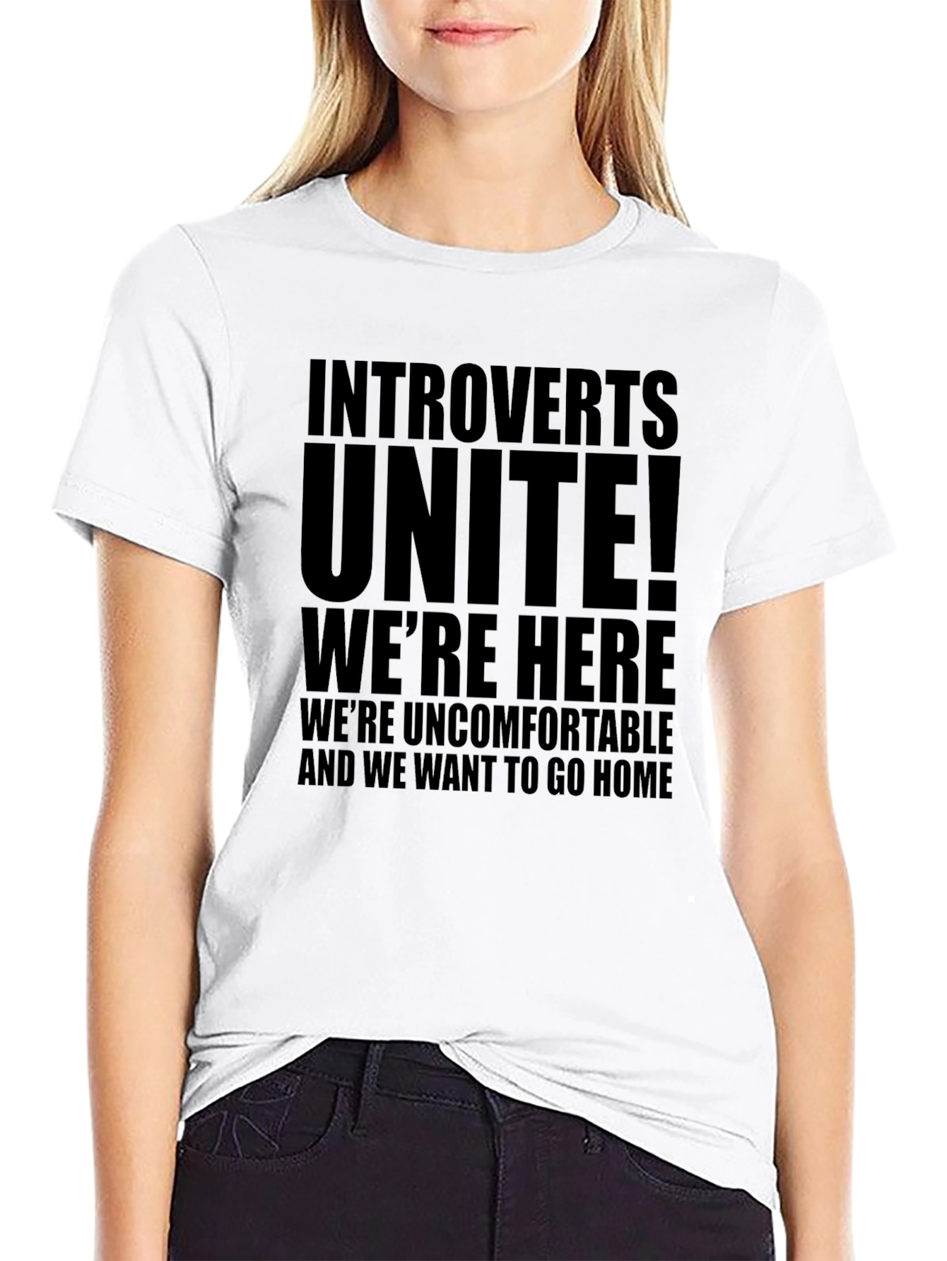 Introverts Unite Black T-Shirt