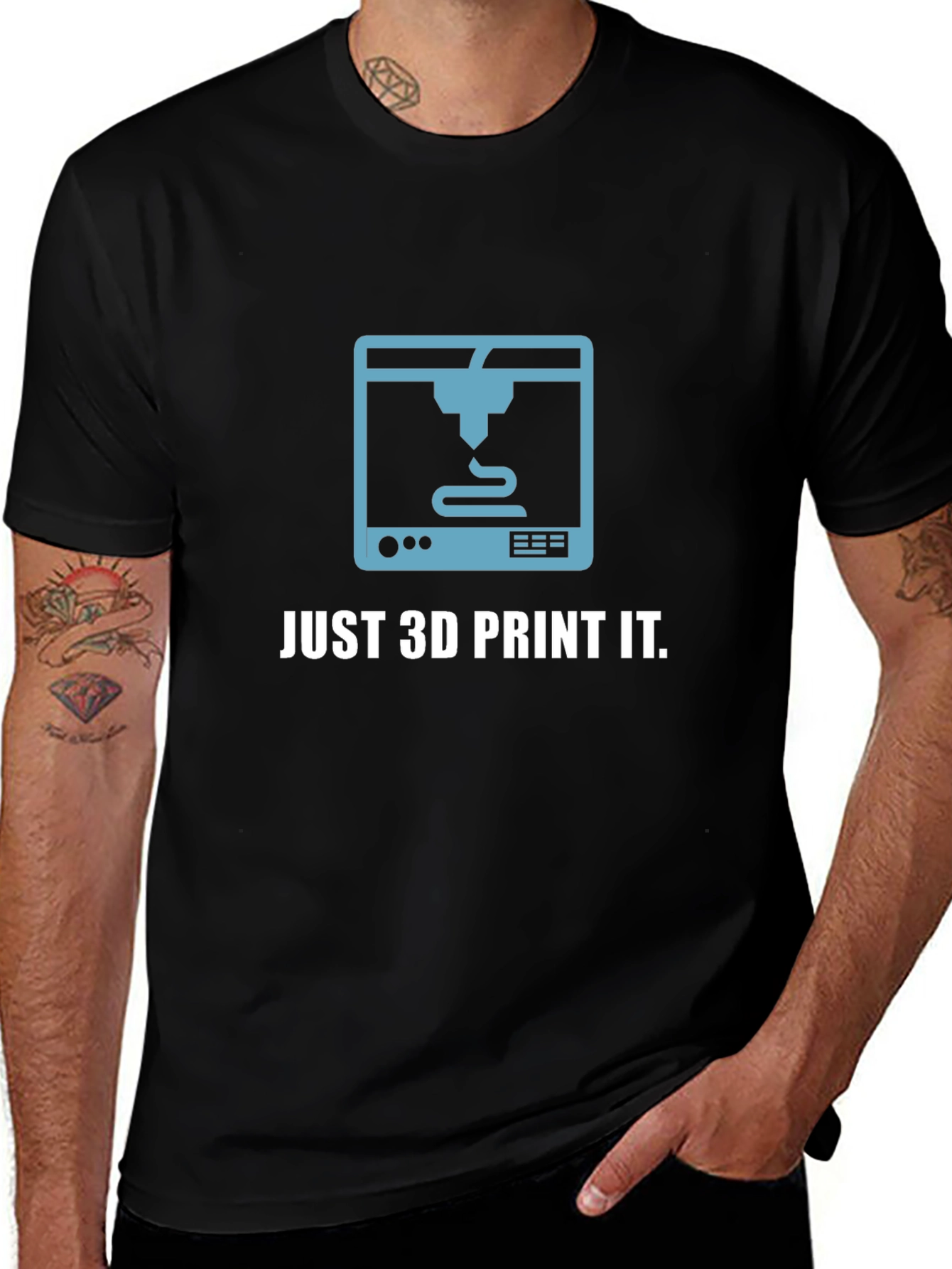 Just 3D Print It T-Shirt - Geeky Graphic Tee