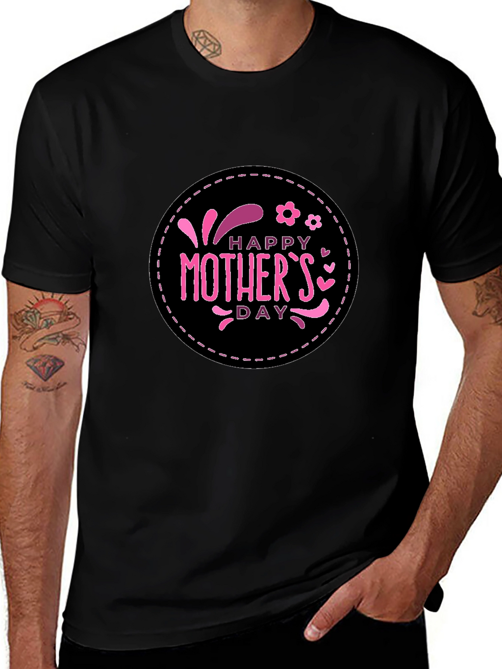 Happy Mothers Day T-Shirt Black