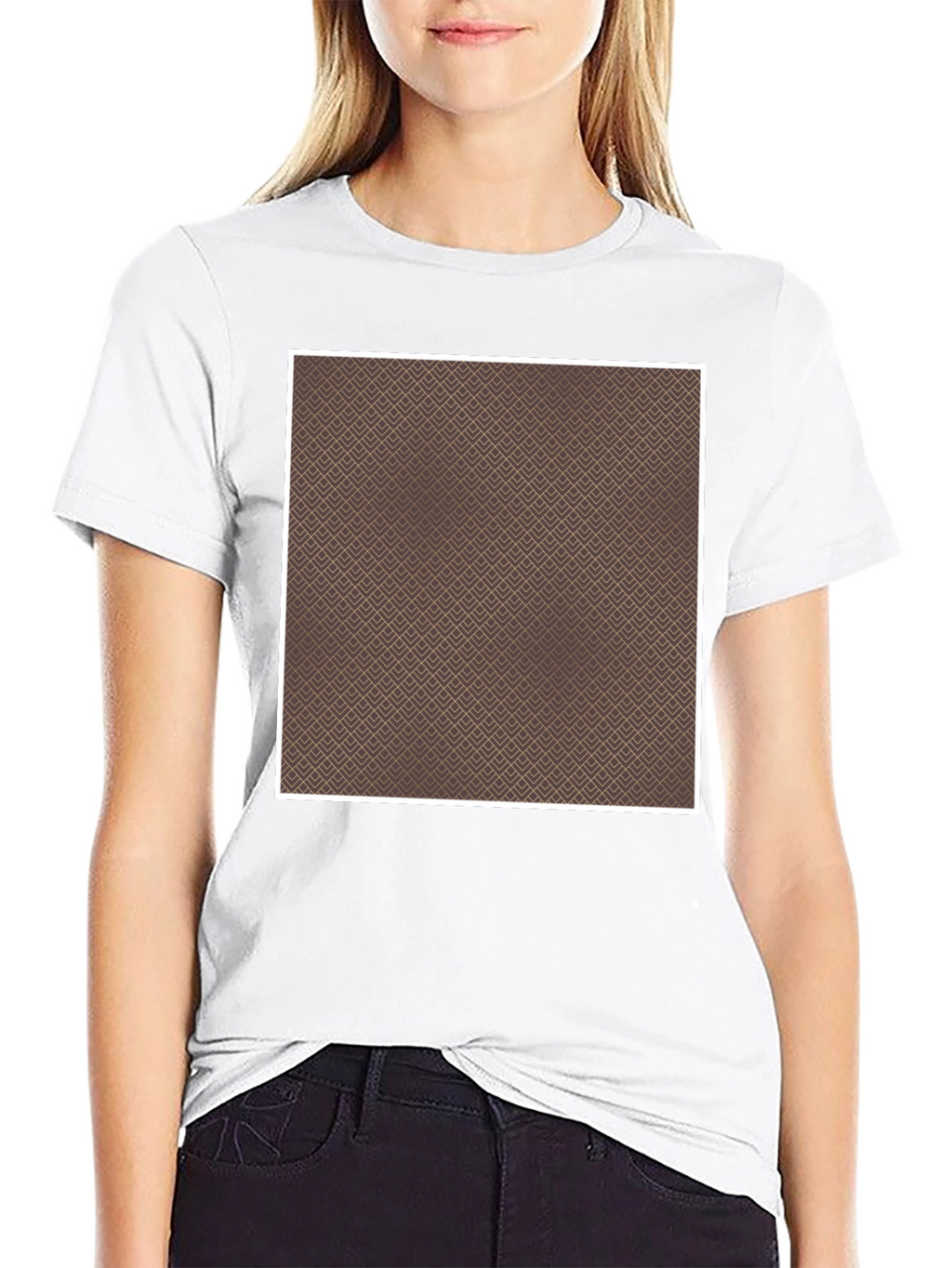 Geometric Pattern Black T-Shirt