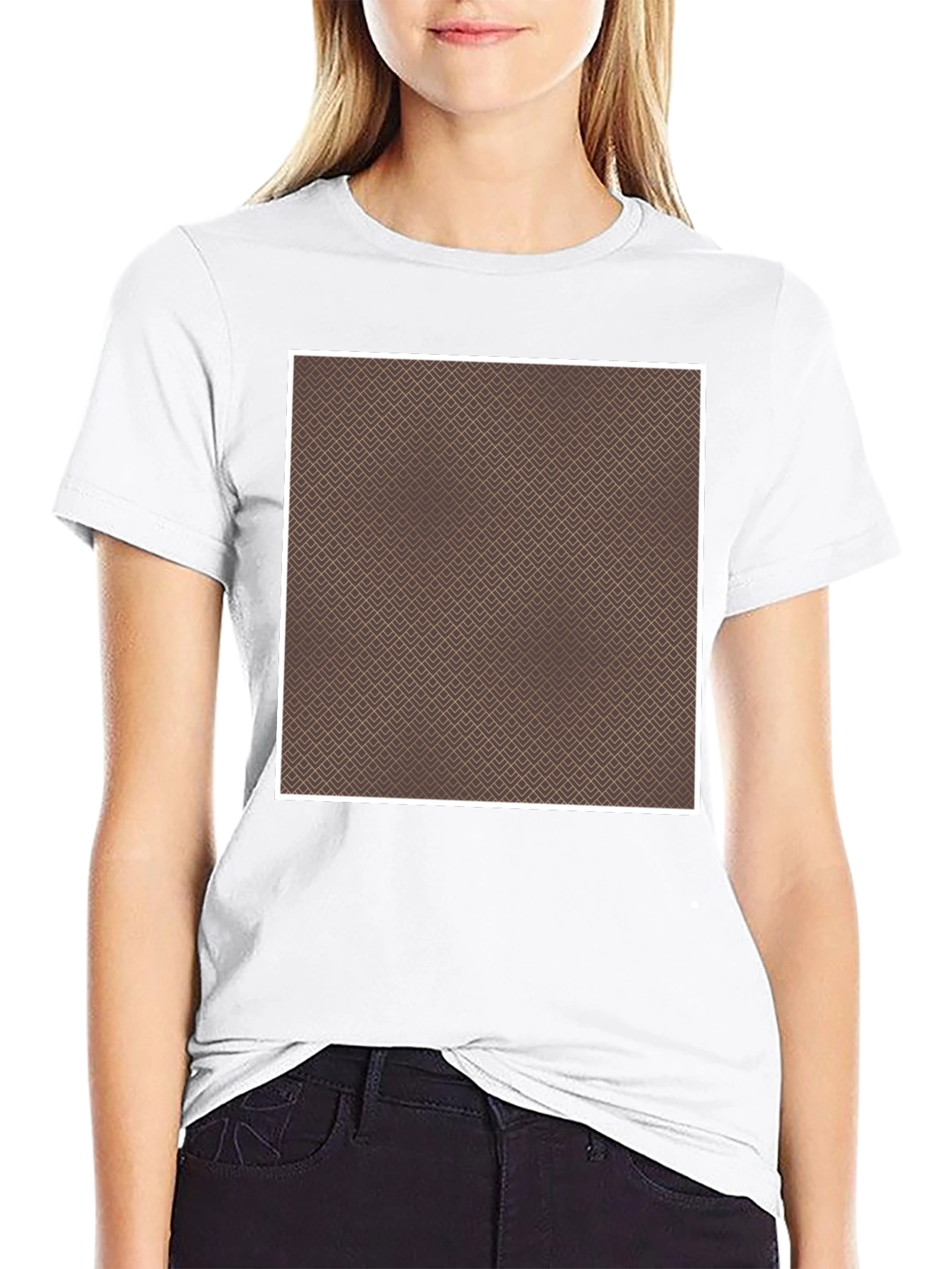 Geometric Pattern Black T-Shirt