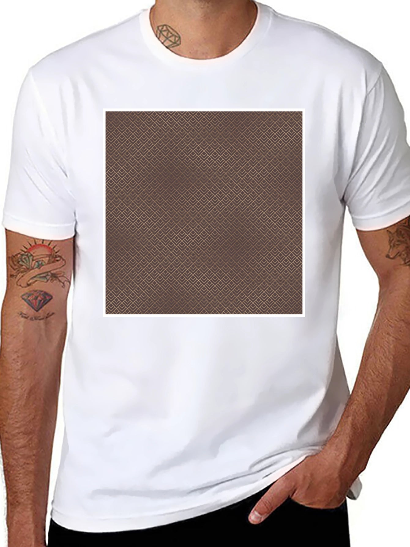 Geometric Pattern Black T-Shirt