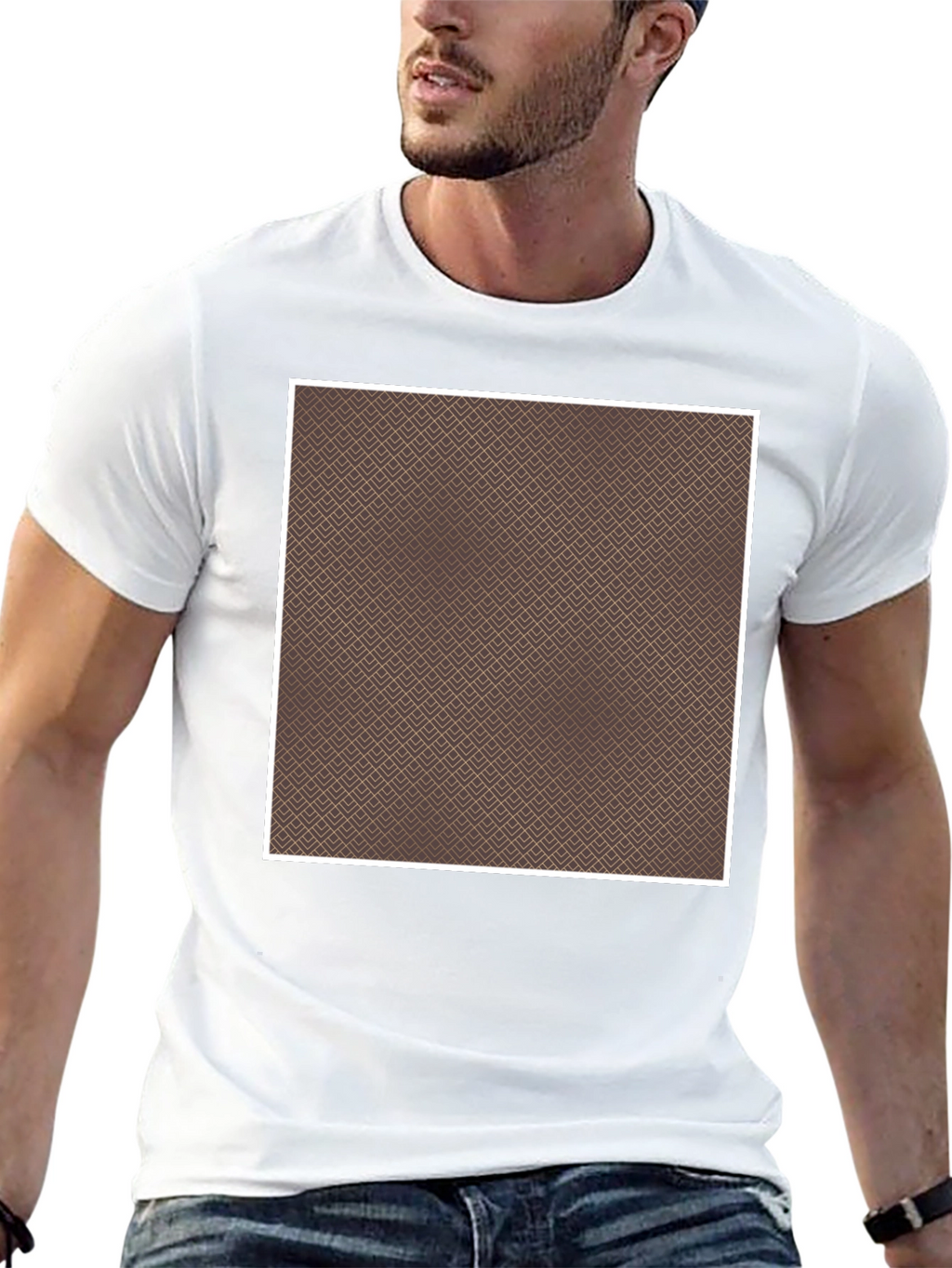 Geometric Pattern Black T-Shirt