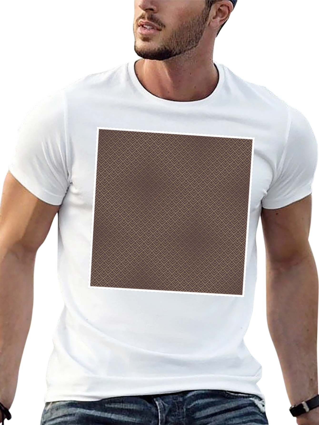 Geometric Pattern Black T-Shirt