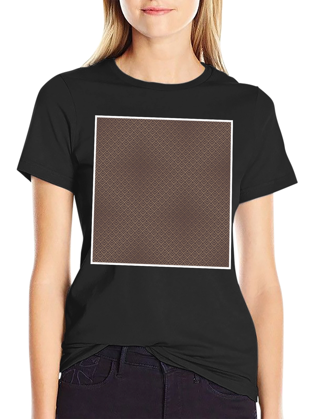 Geometric Pattern Black T-Shirt