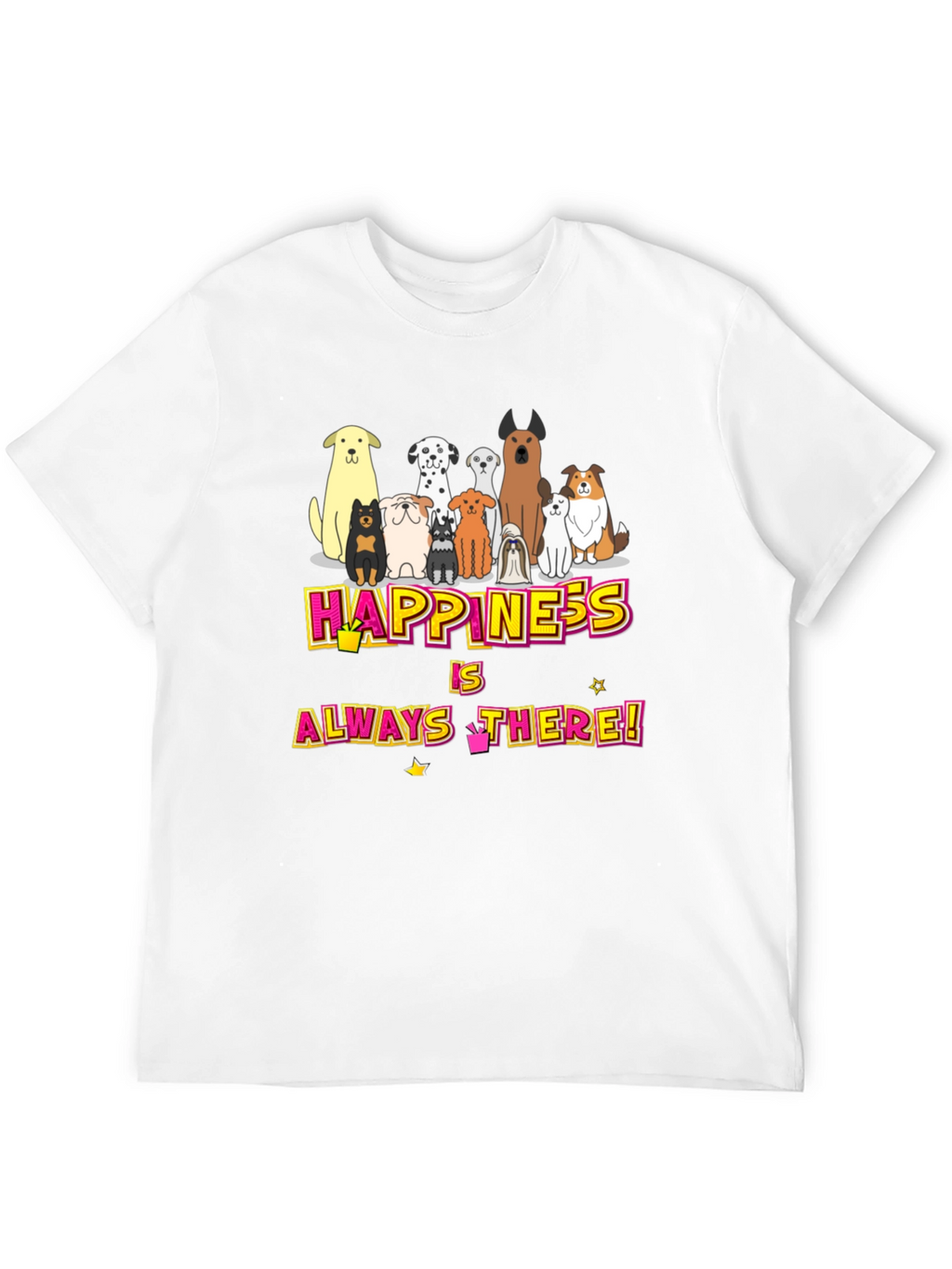 Happiness Dog Breed Graphic T-Shirt