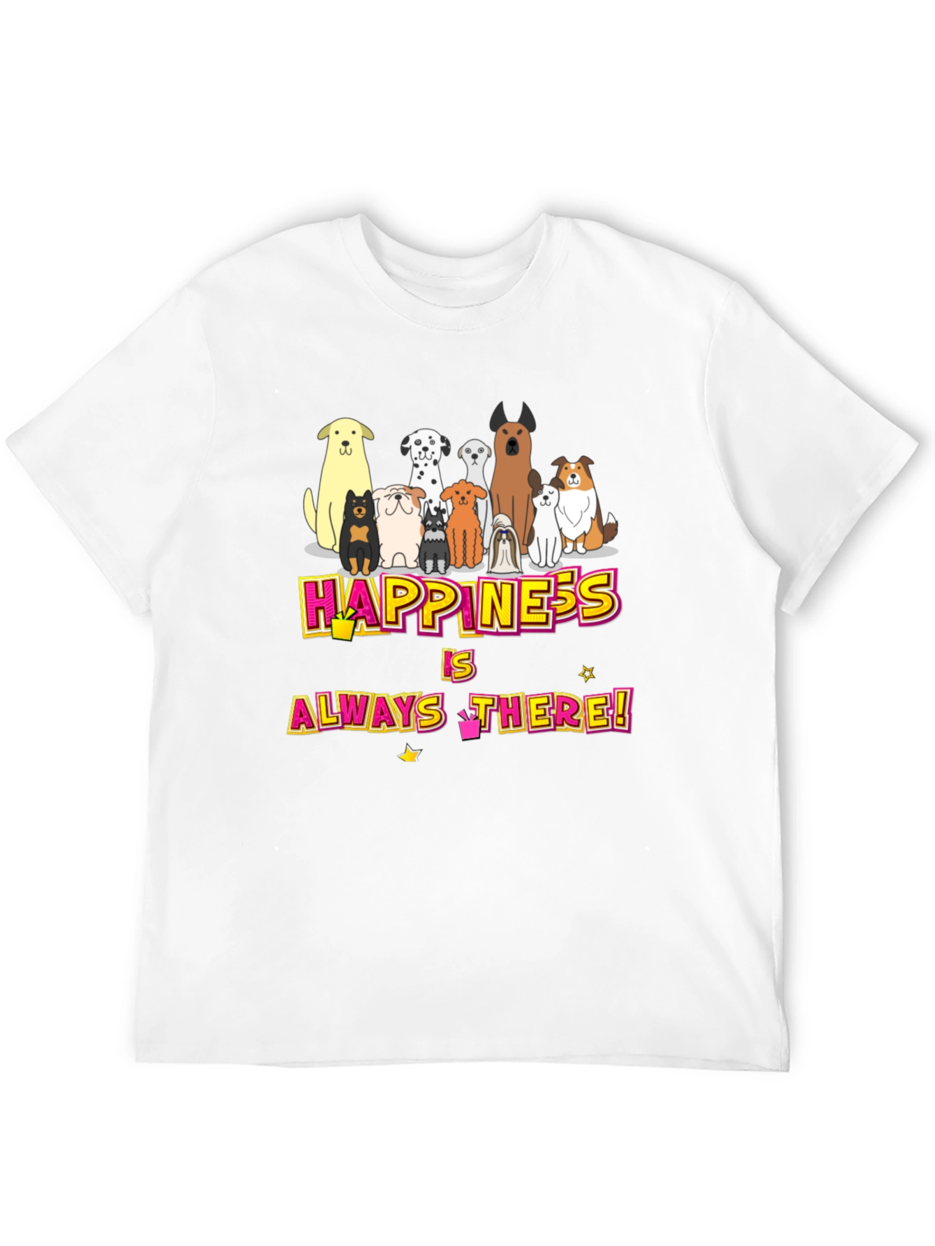 Happiness Dog Breed Graphic T-Shirt