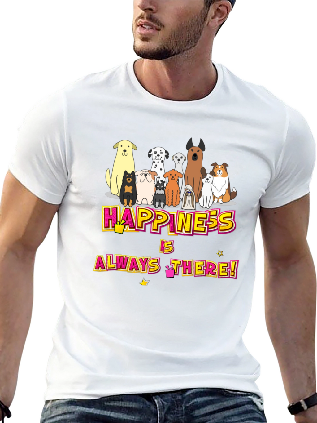 Happiness Dog Breed Graphic T-Shirt