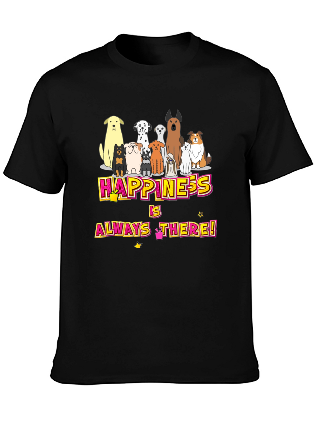 Happiness Dog Breed Graphic T-Shirt