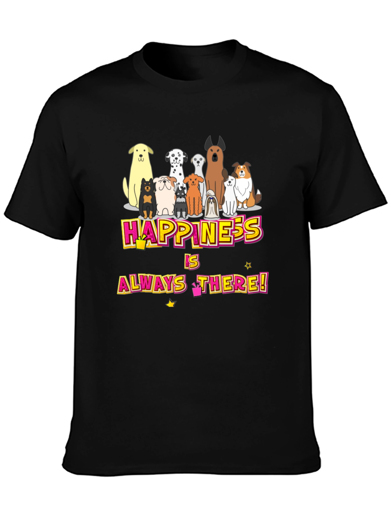 Happiness Dog Breed Graphic T-Shirt