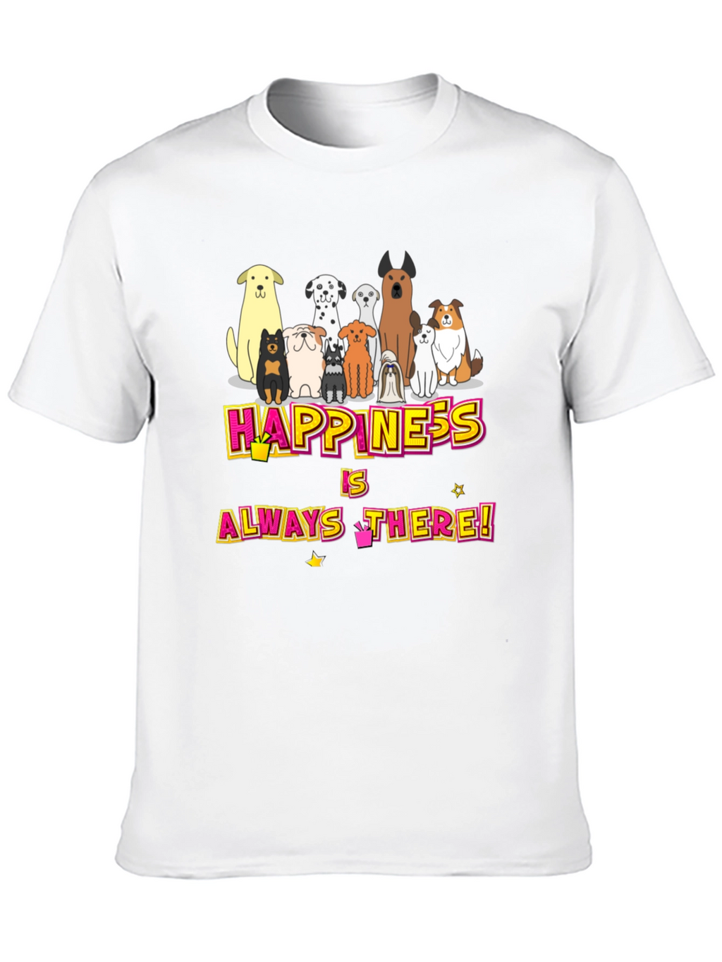 Happiness Dog Breed Graphic T-Shirt