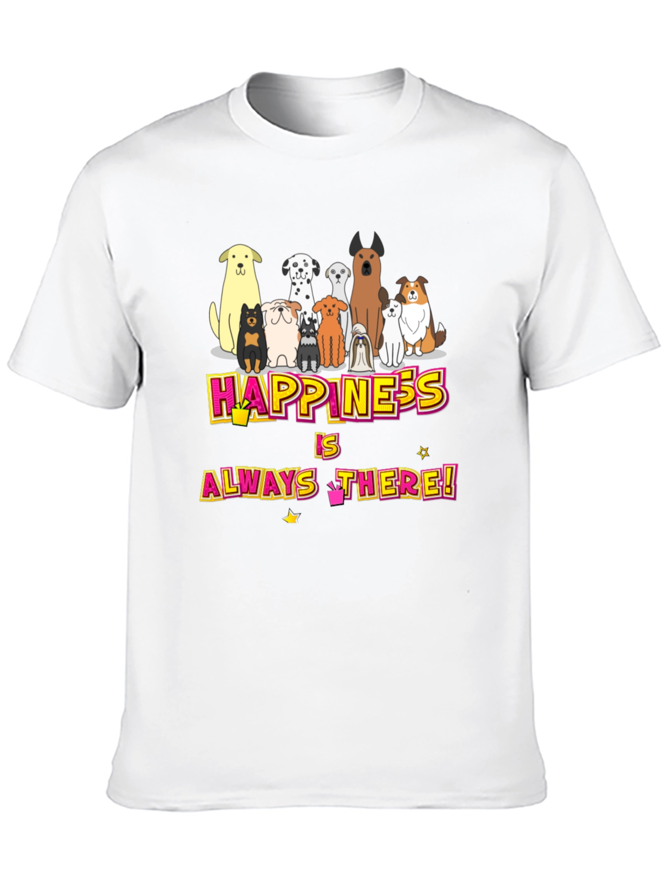 Happiness Dog Breed Graphic T-Shirt