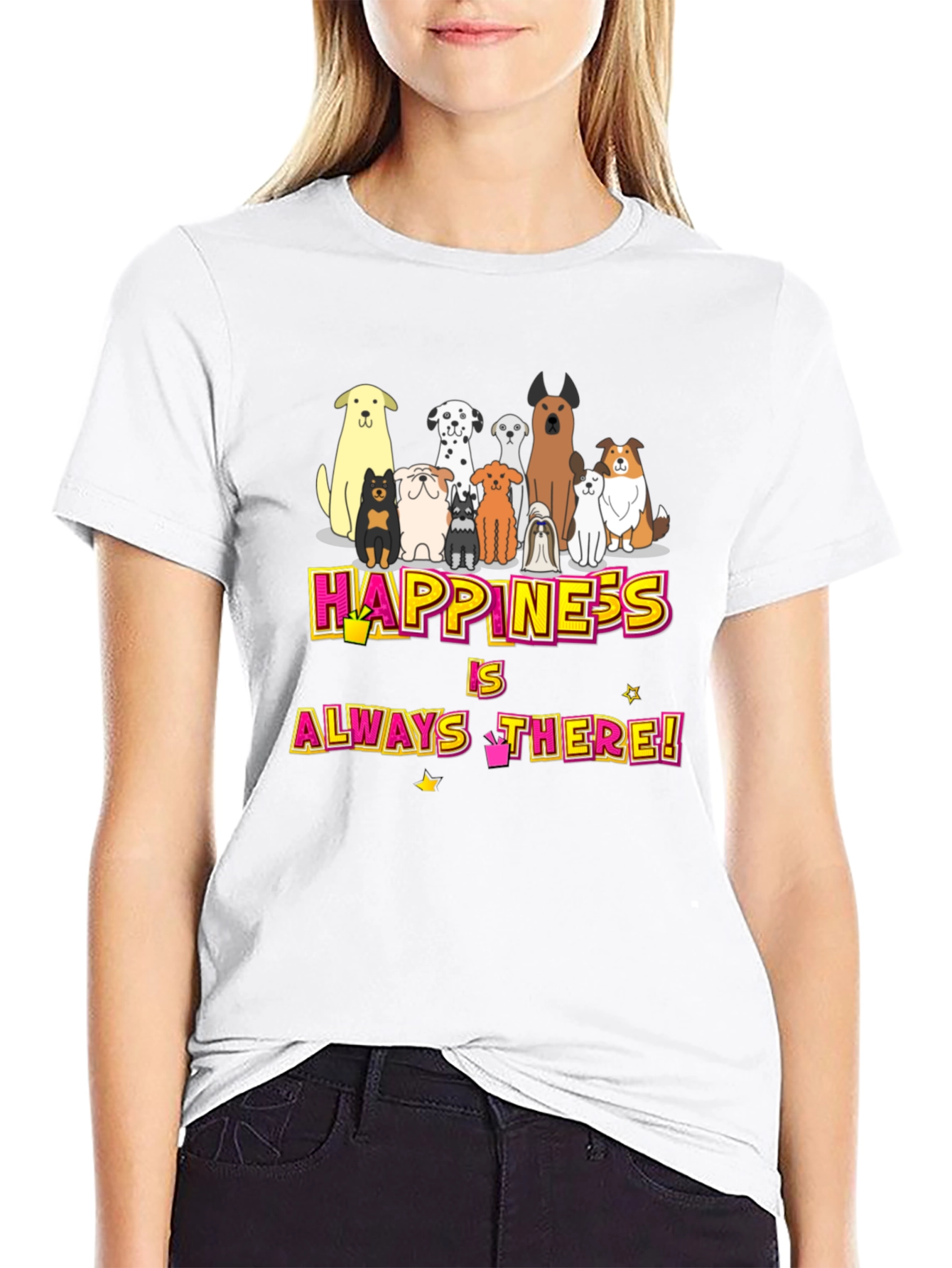 Happiness Dog Breed Graphic T-Shirt