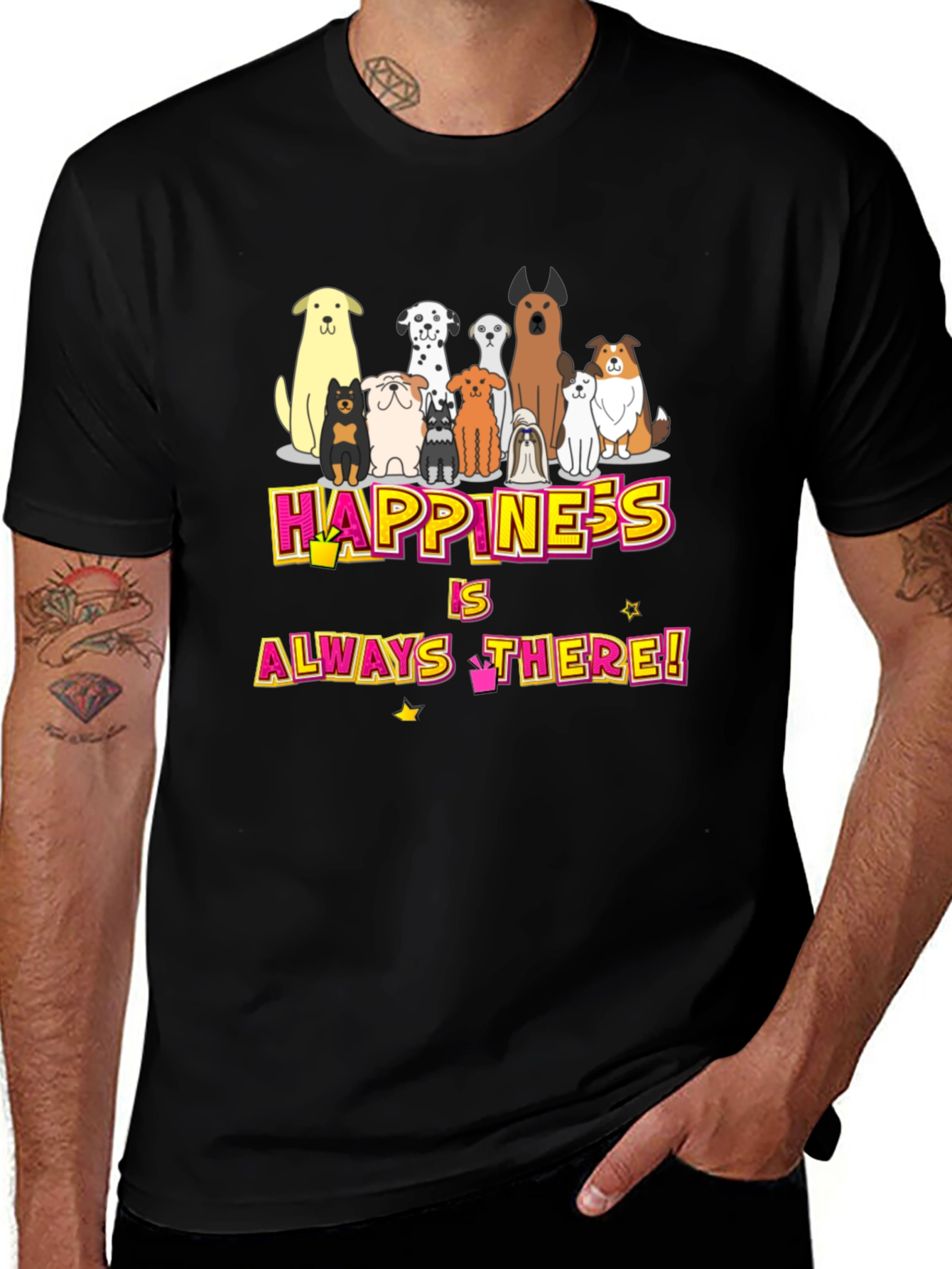 Happiness Dog Breed Graphic T-Shirt