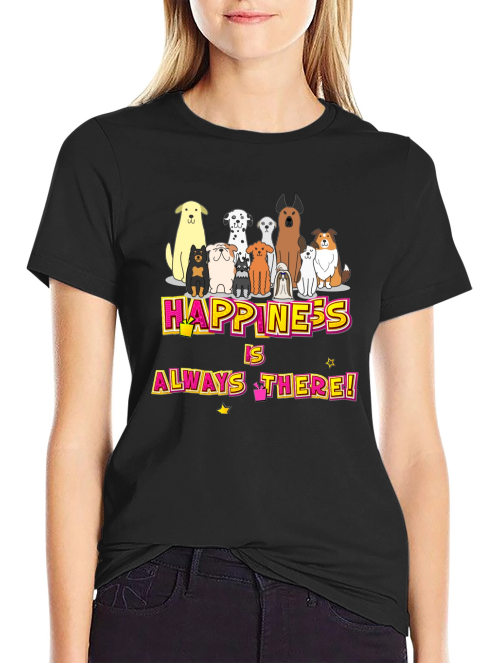 Happiness Dog Breed Graphic T-Shirt