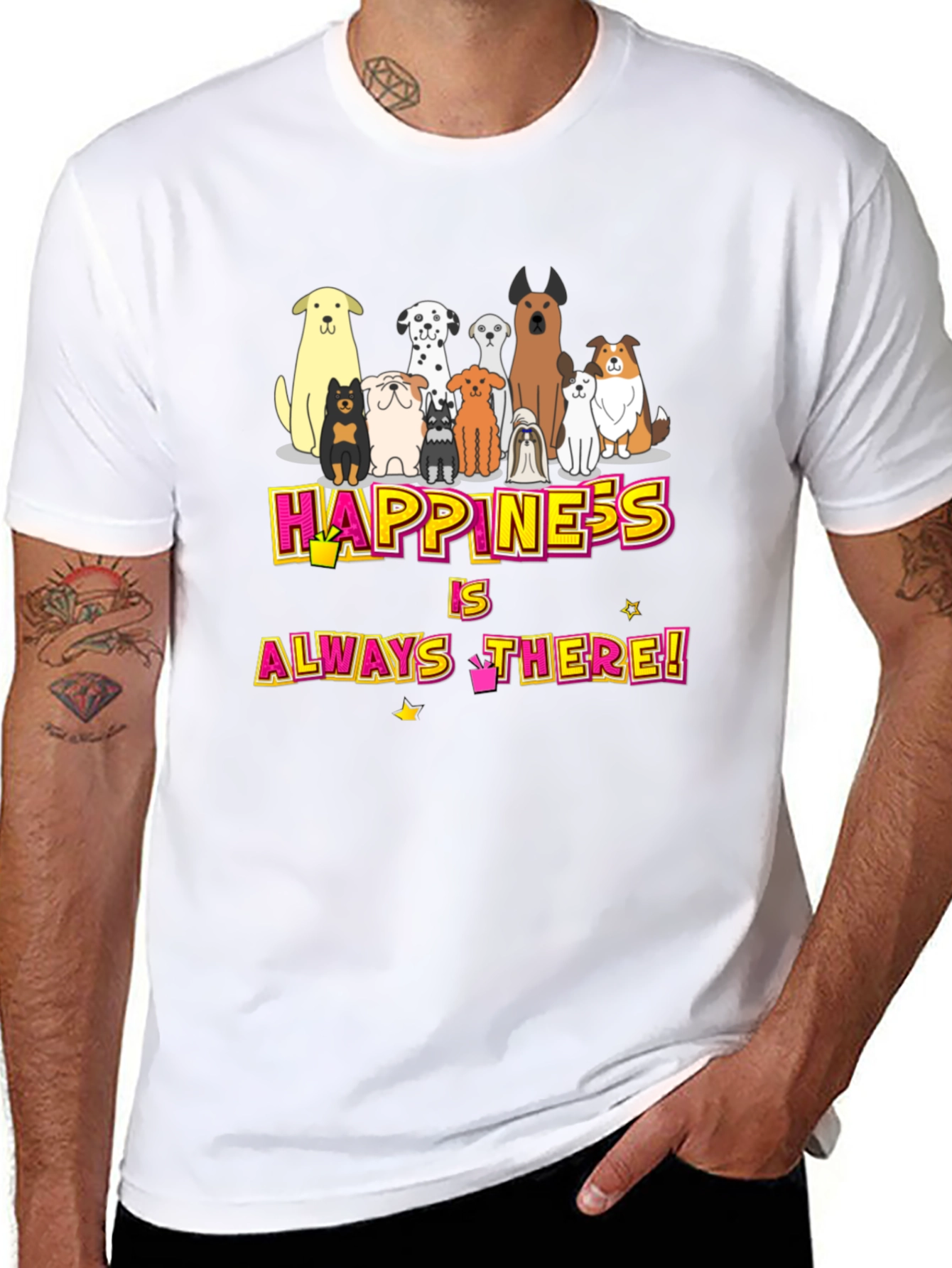Happiness Dog Breed Graphic T-Shirt