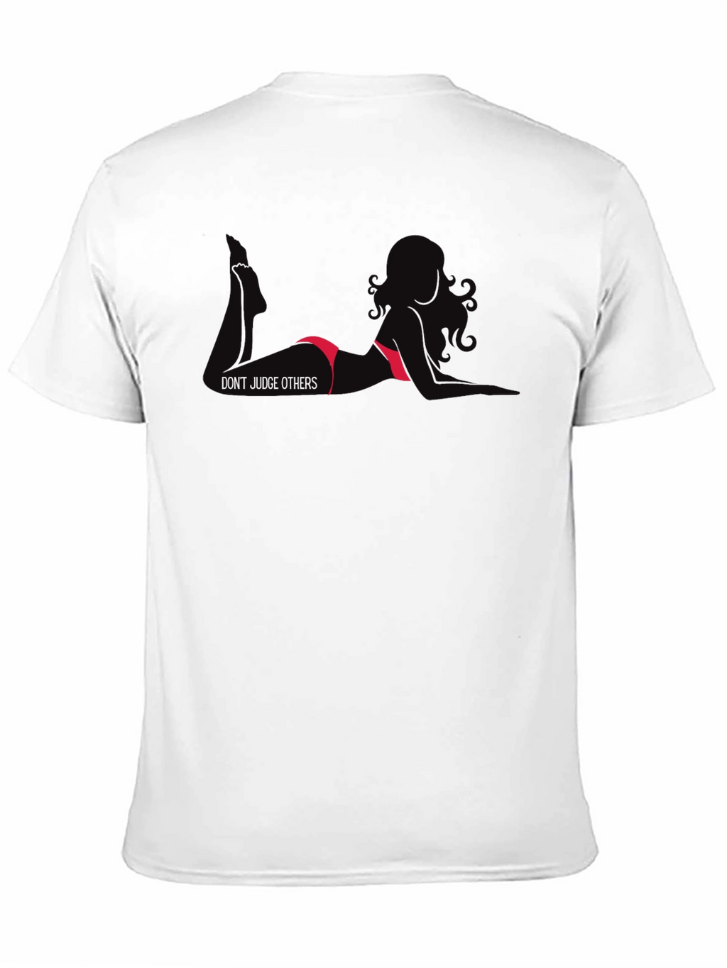 Edgy Dont Judge Graphic Tee - Black