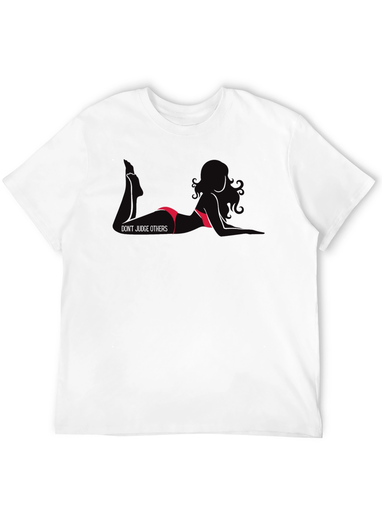 Edgy Dont Judge Graphic Tee - Black