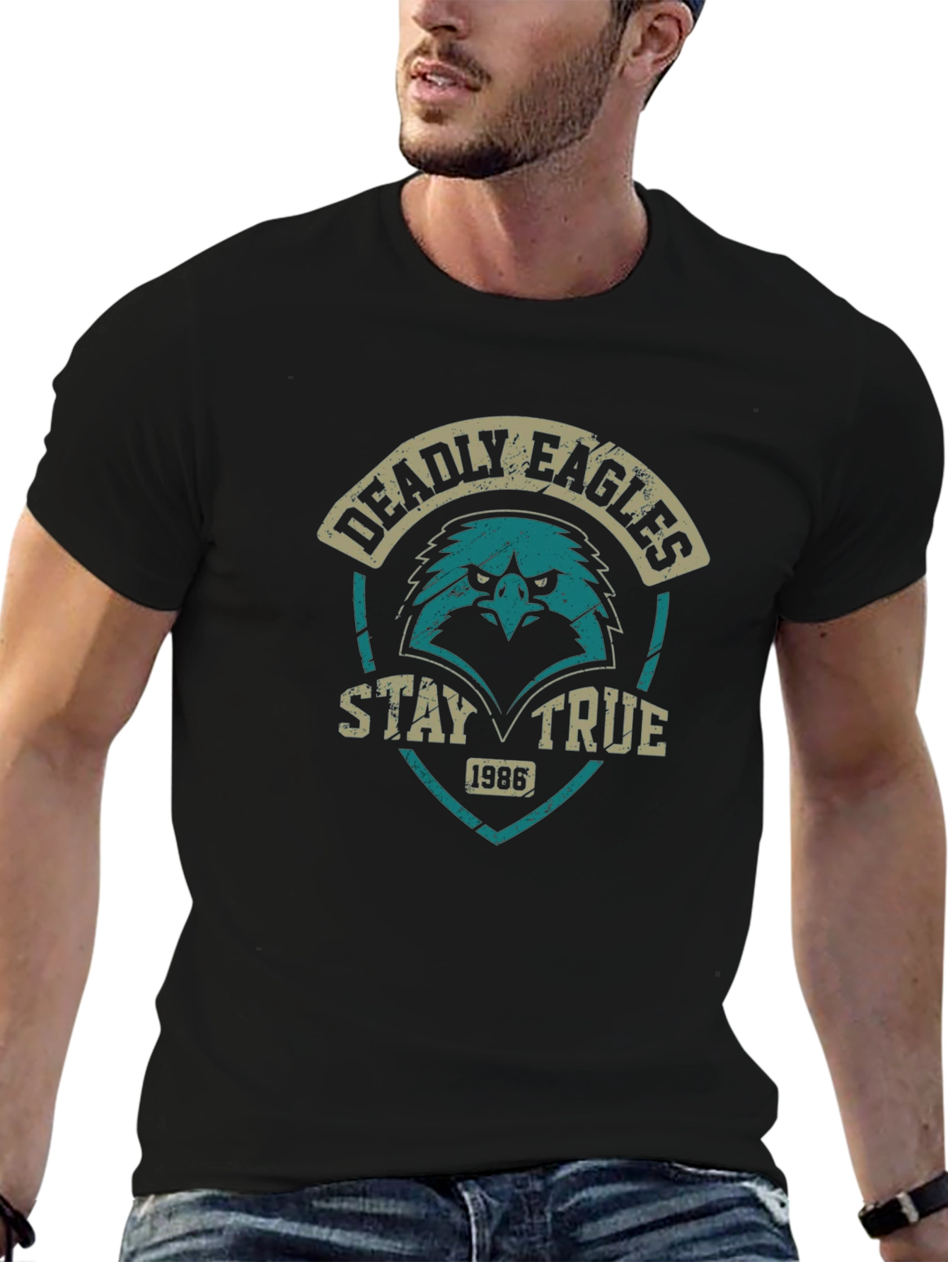 Deadly Eagles Stay True 1986 Graphic Tee